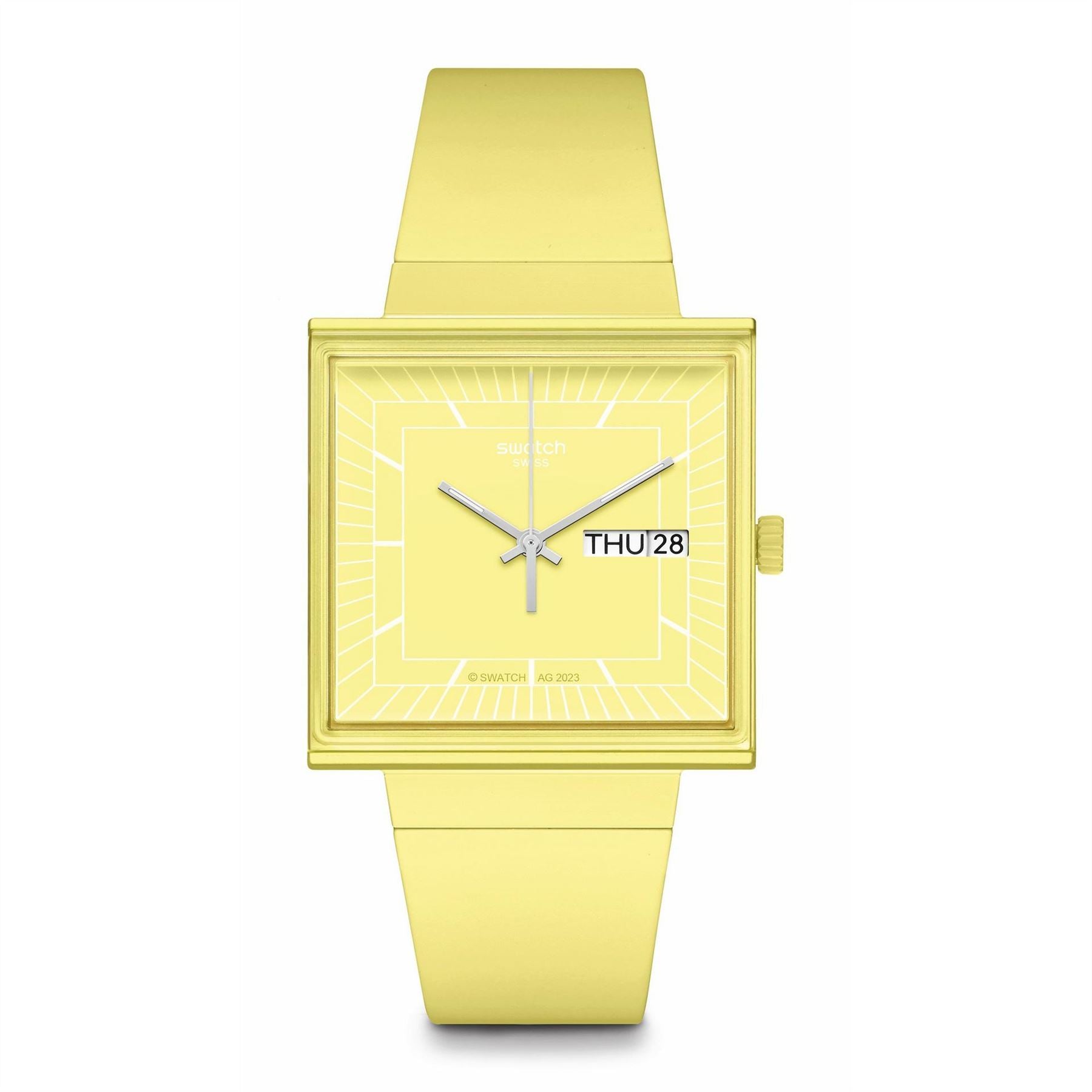Swatch What If Lemon? Rubber Single Wrap Fashion Analogue Watch