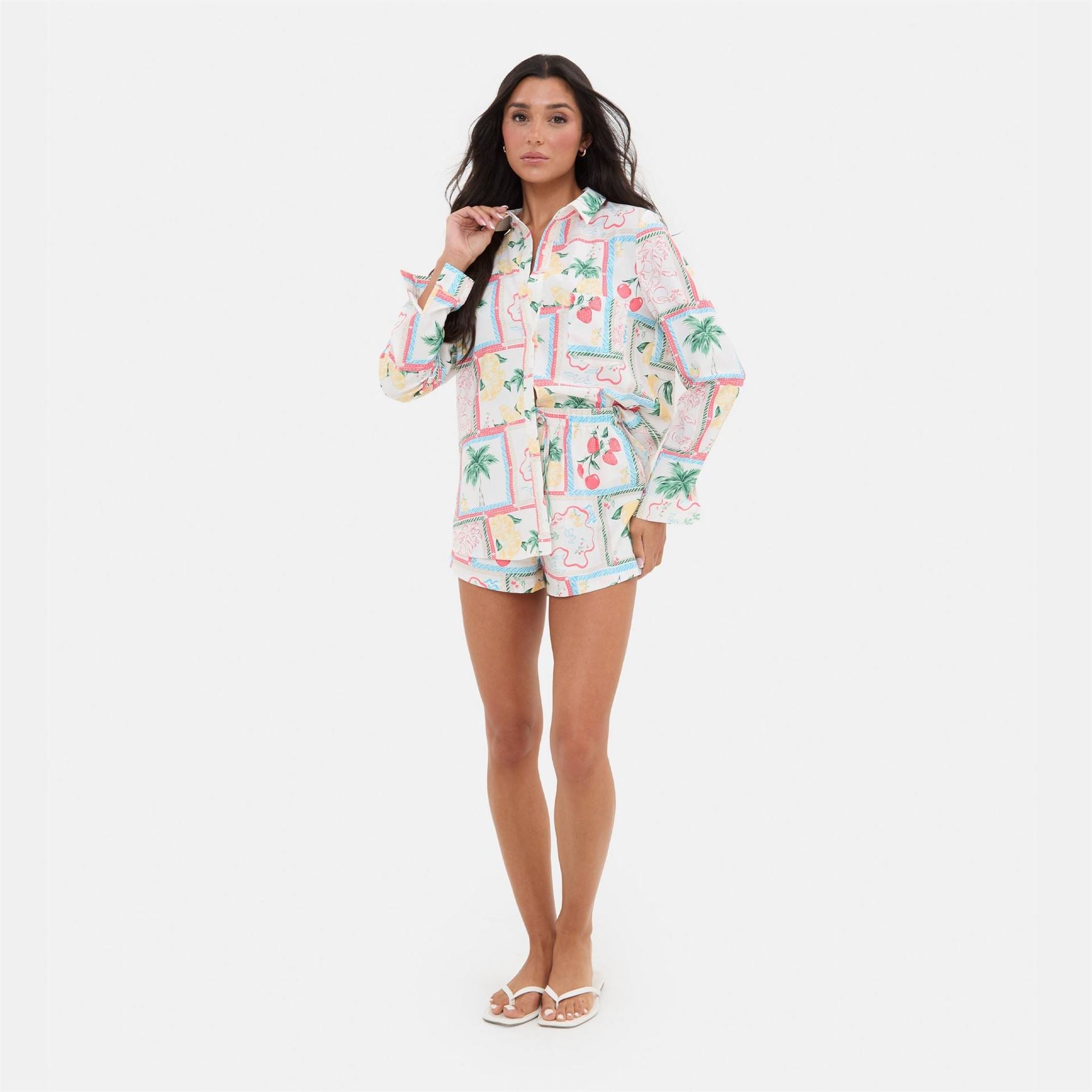 I Saw It First Crepe Long Sleeve Shirt