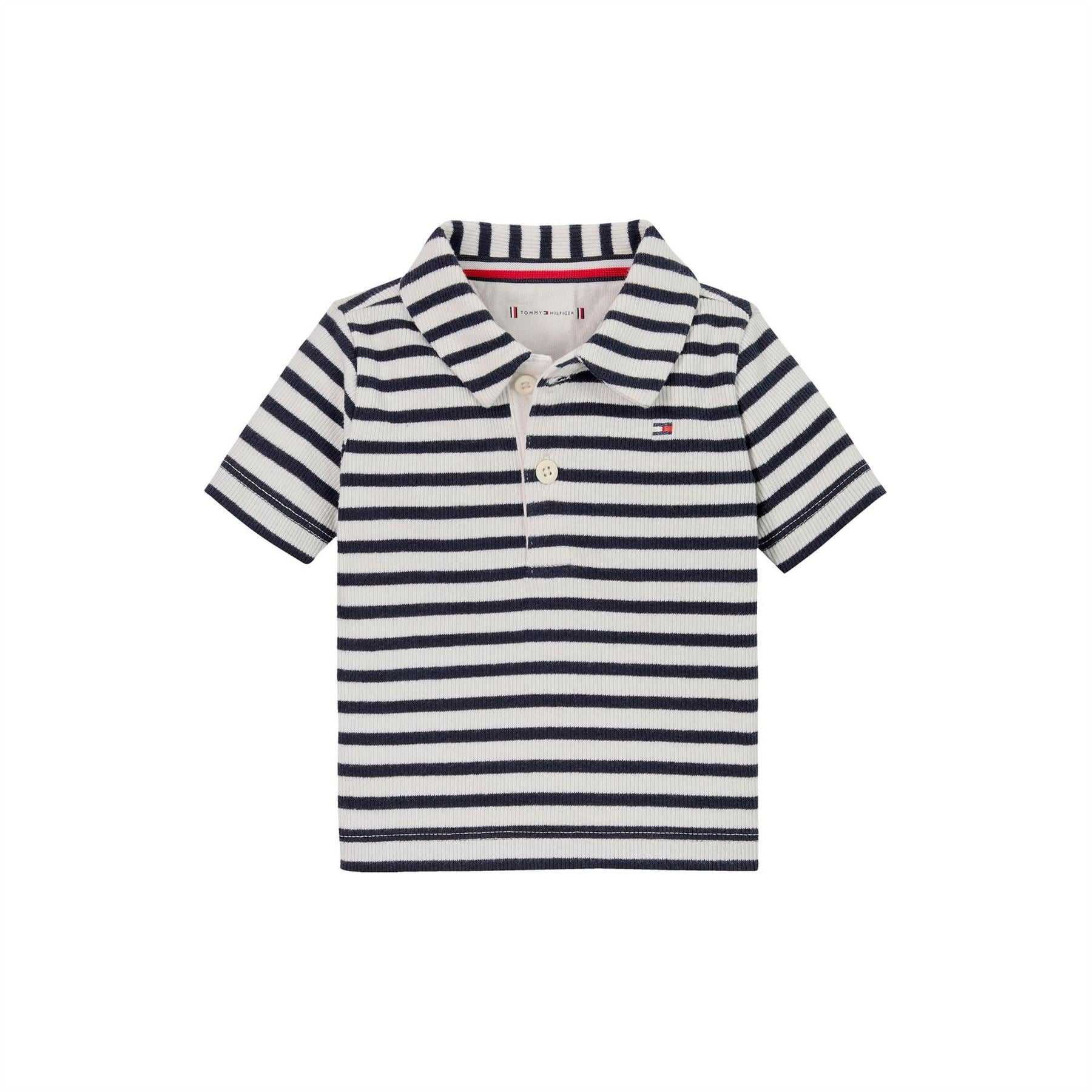 Tommy Hilfiger Rib Stripe Short Sleeve Polo Shirt