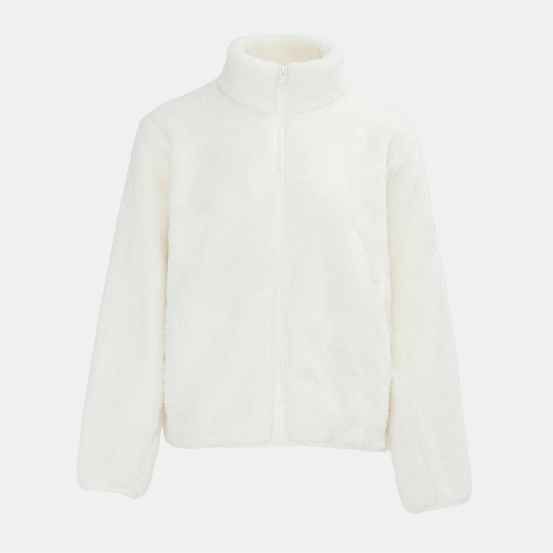 SoulCal Full Zipper Solid Patterned Fleece Jacket