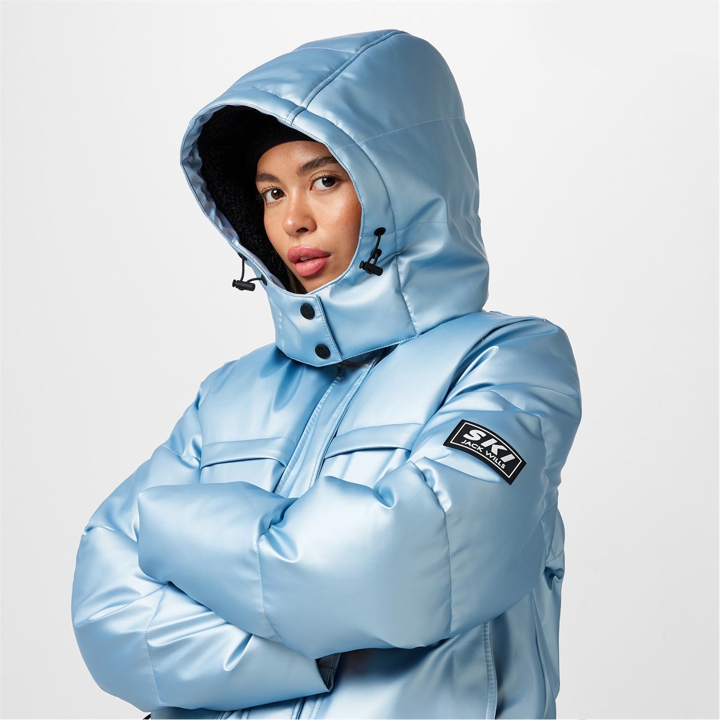 Jack Wills Cropped Hooded Ski Jacket