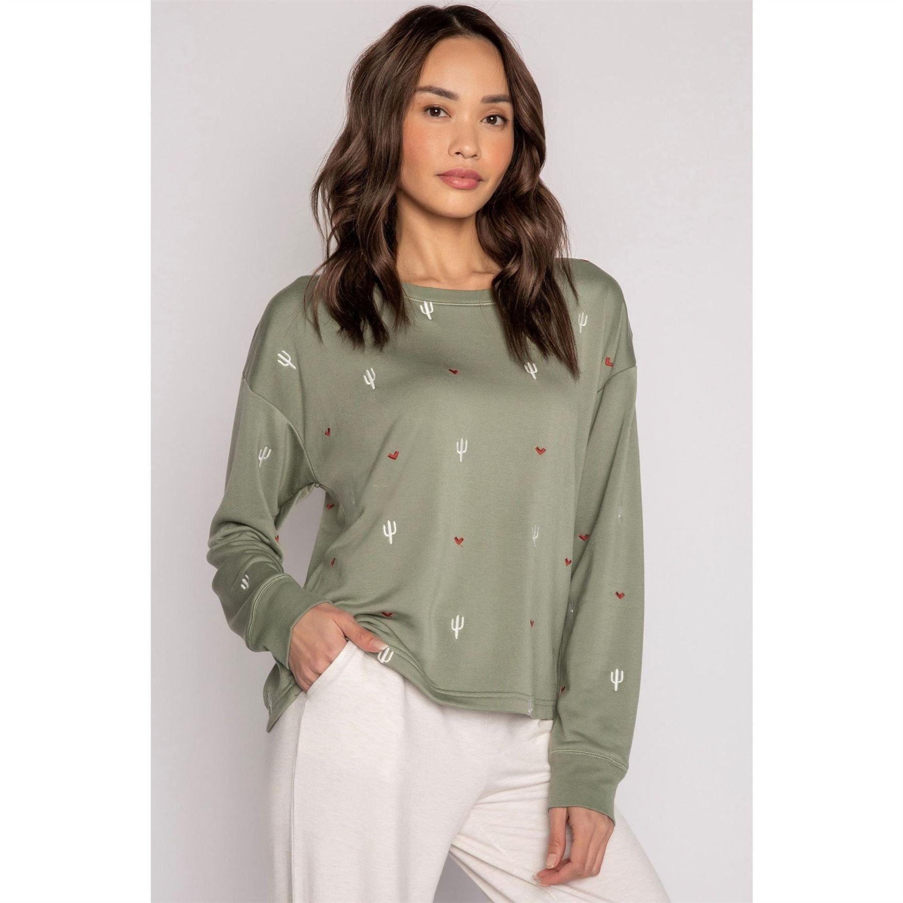 PJ Salvage Salvage Olive Shirt