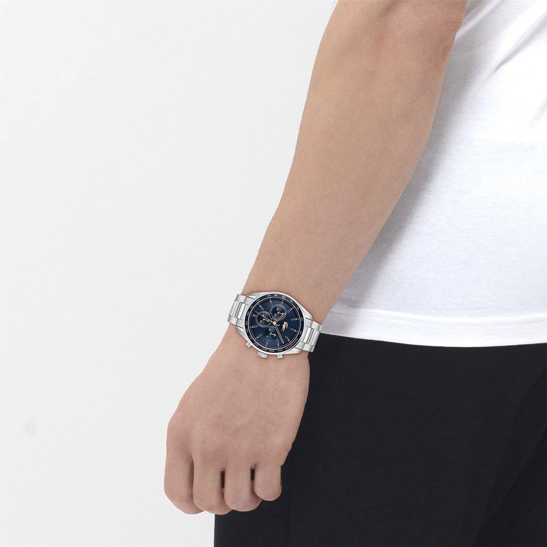 Lacoste Mens Boston Stainless Steel Chronograph Watch