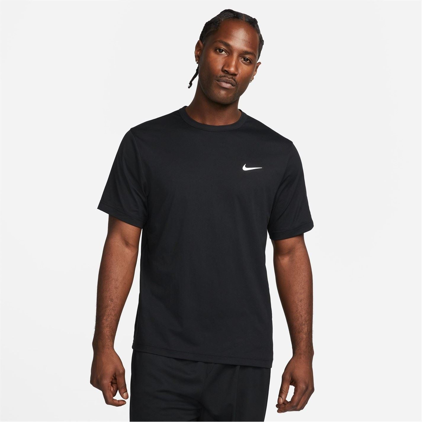 Nike Mens Dri Fit Uv Hyverse Short Sleeve Fitness Top