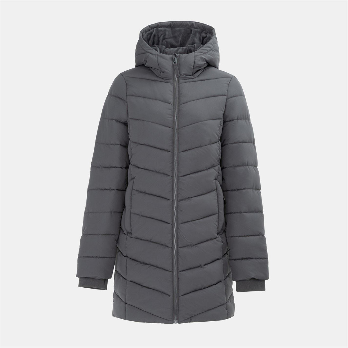 Slazenger  Mid Length Hooded Long Sleeve Puffer Jacket