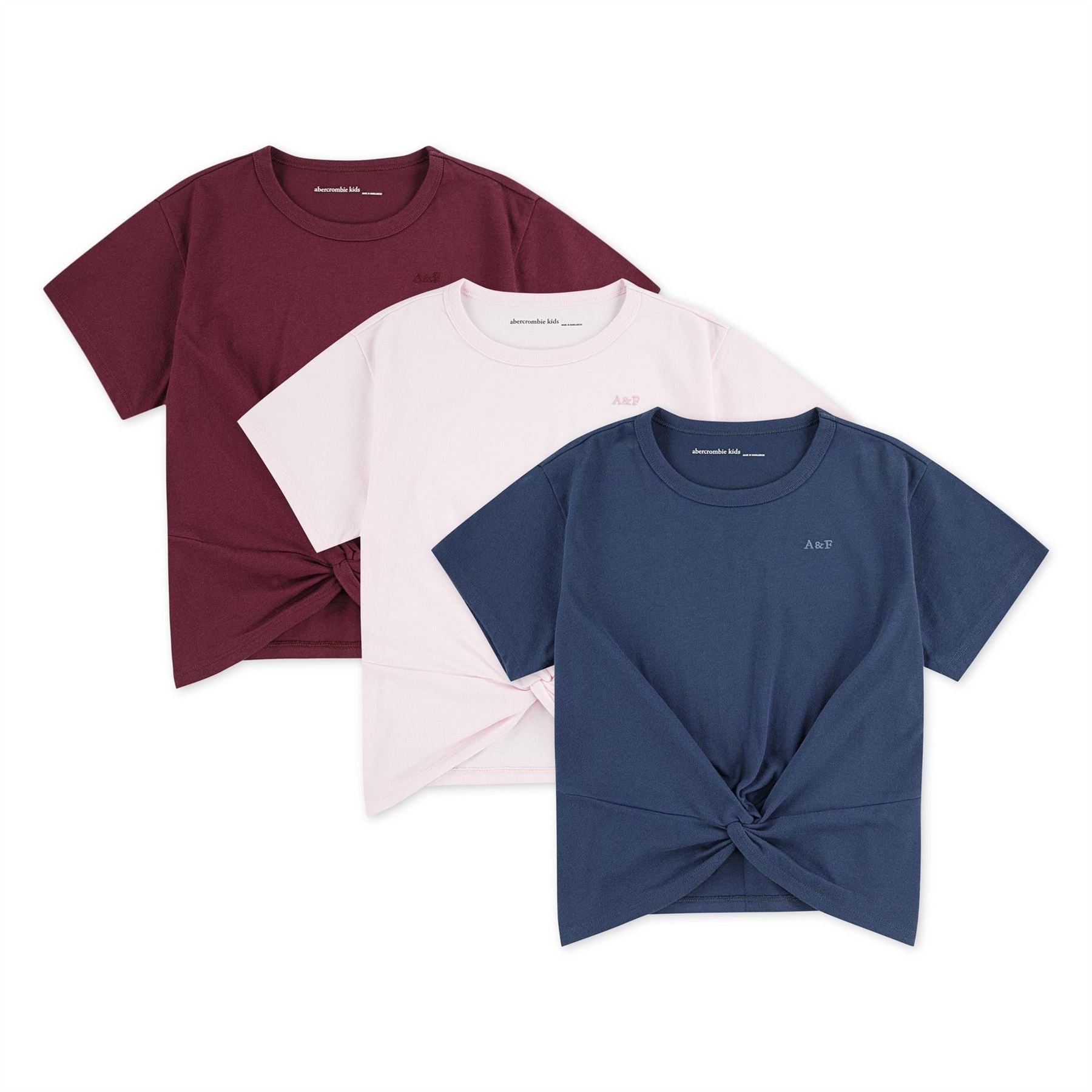 Abercrombie and Fitch 3 Pack Crew Neck Short Sleeve T-Shirt