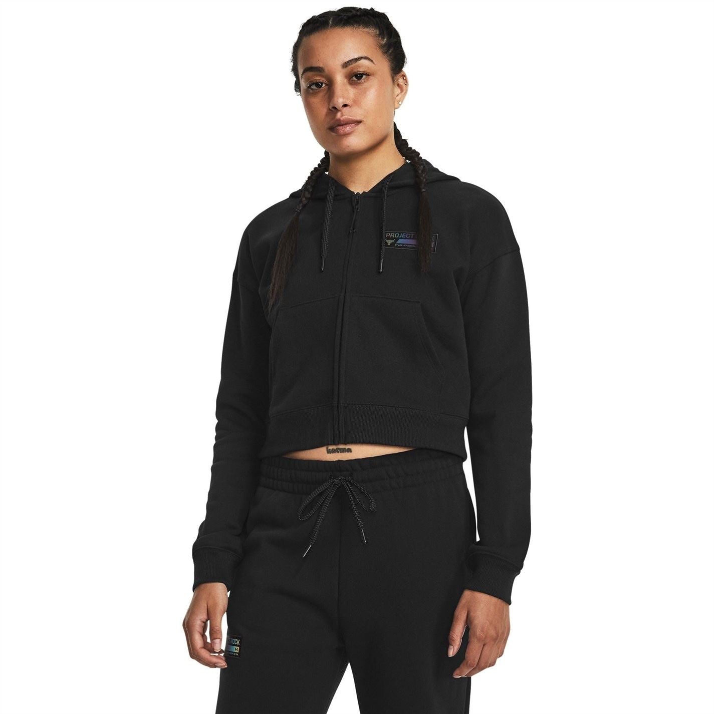 Under Armour Womens Armour Pjt Rck Hw Terry FulL-Zip Q4 Fleece