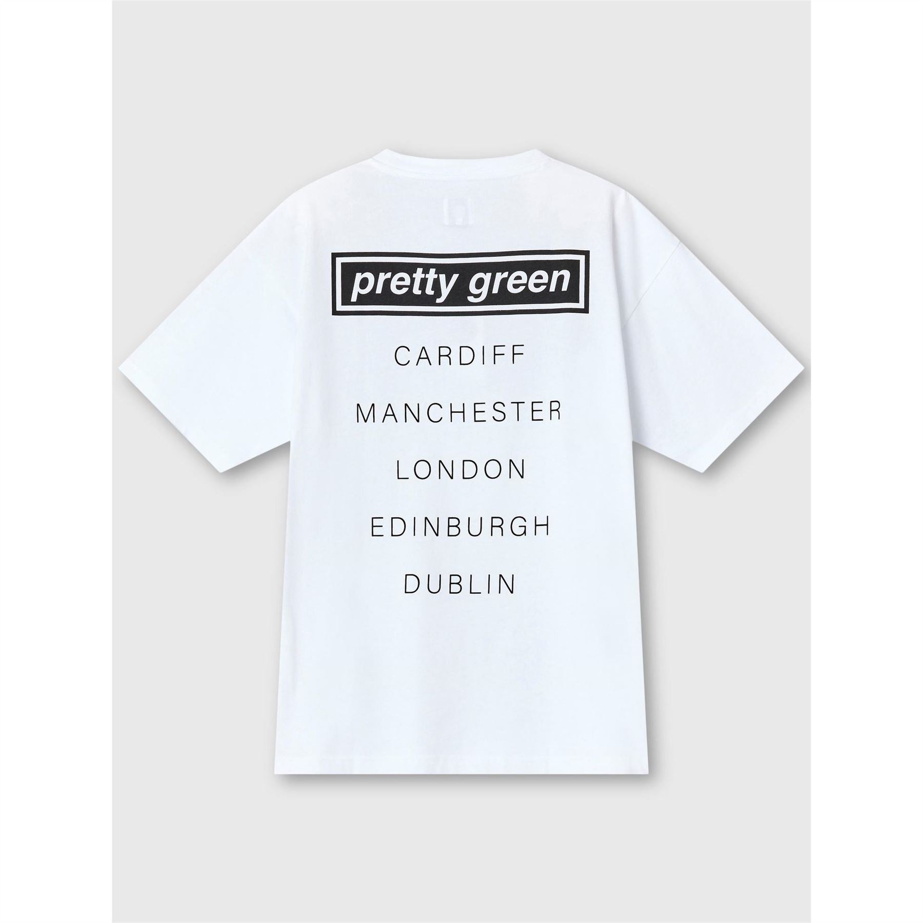 Pretty Green Porsche Live Forever Tour Lettering Graphic Crew Neck Short Sleeve T-Shirt