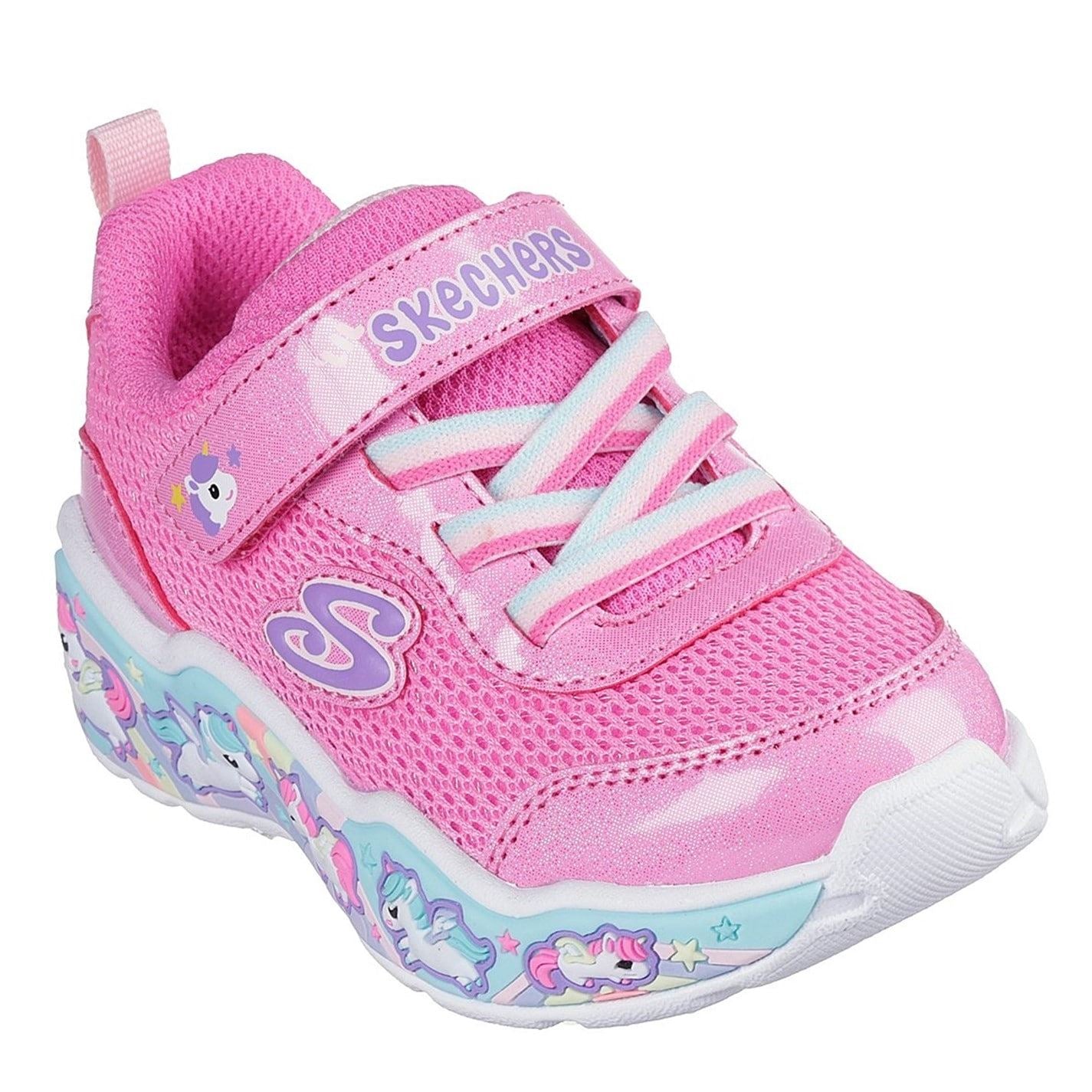 Skechers Gore  And  Strap Thematic Wrap Sneaker Runners Girls