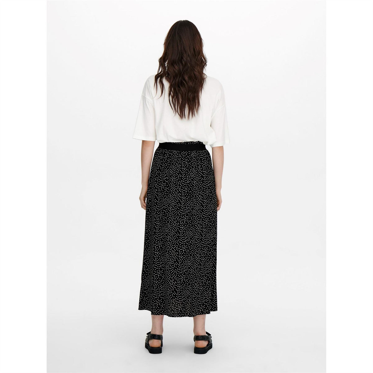 Only Maxi Polka Dot A-Line Skirt