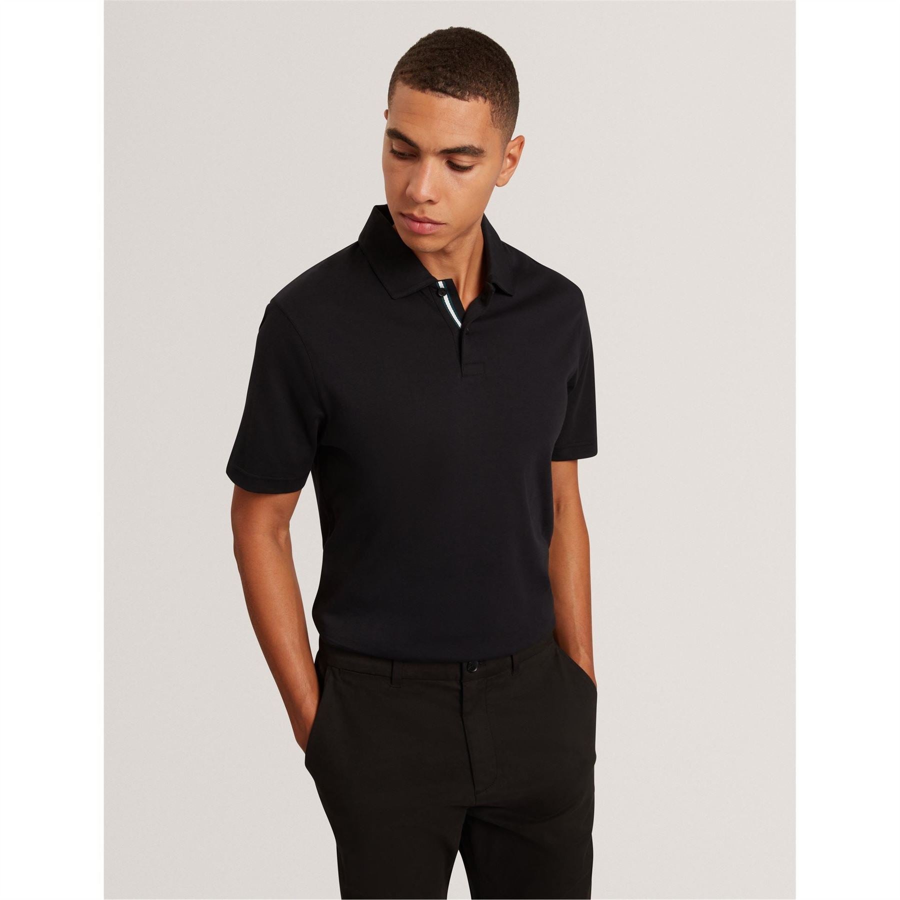 Ted Baker Mercerised Collared Neck Short Sleeve Polo Shirt
