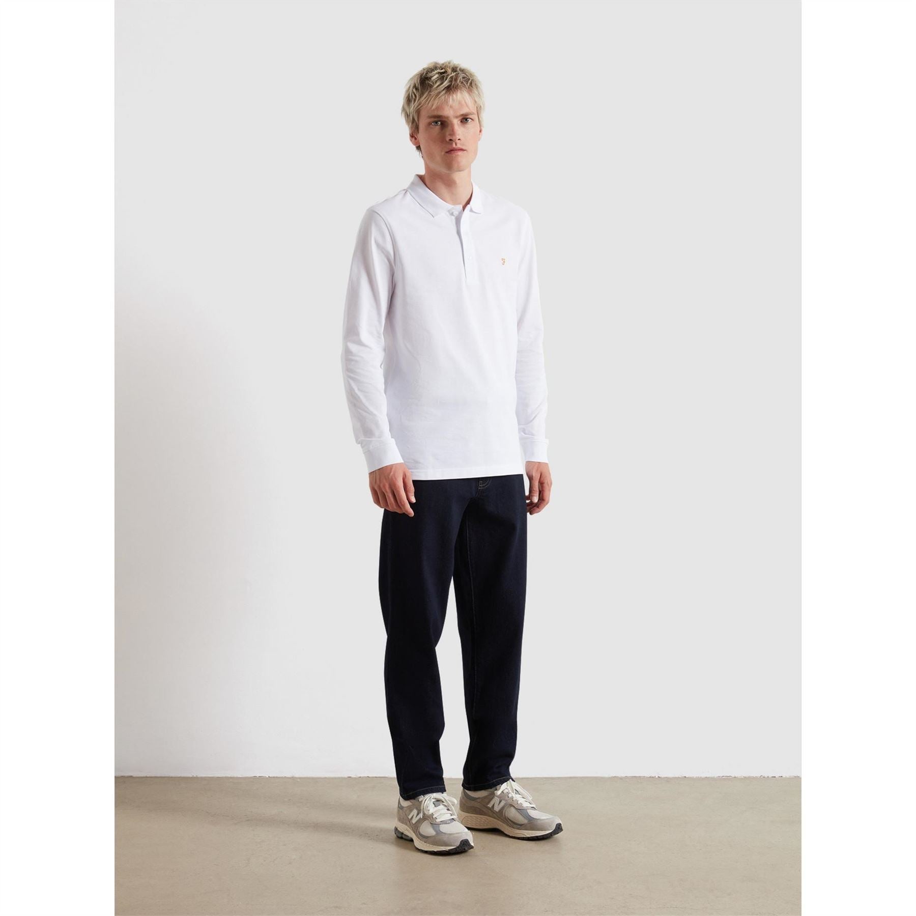 Farah Long Sleeve Regular Fit Polo Shirt