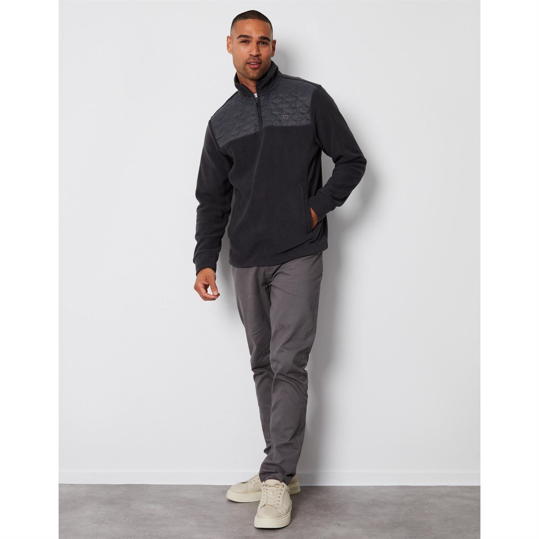 Threadbare Pedro Zipped Pocket Funnel Neck Sweatshirt