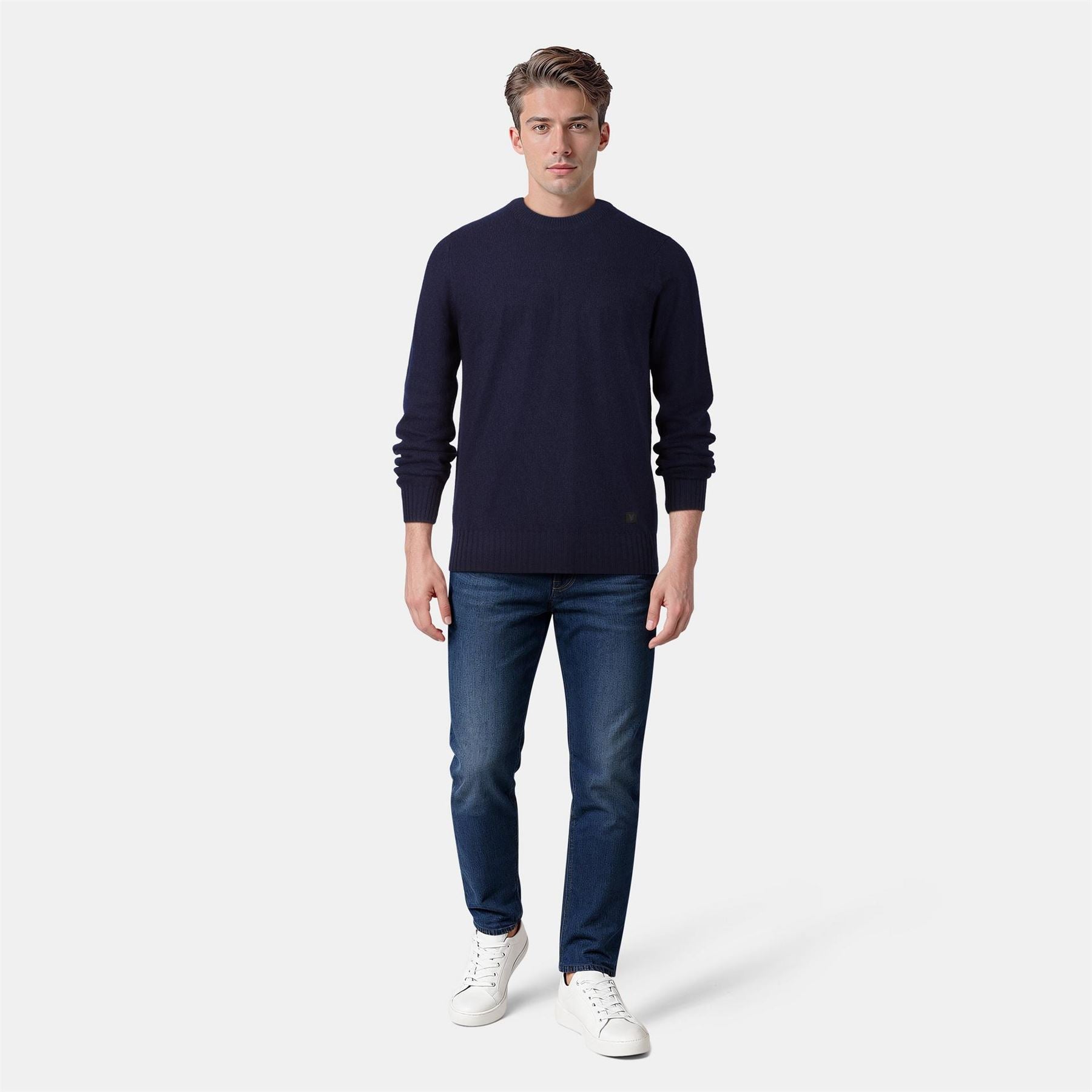 Lyle and Scott Crew Neck Regular Fit Long Sleeve Sweater