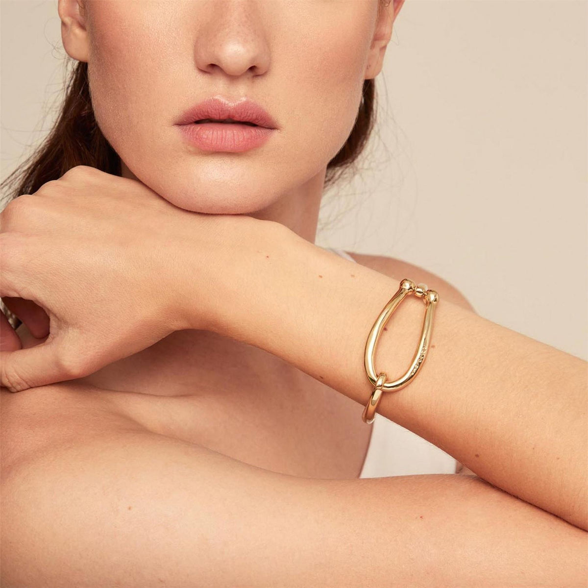 UNOde50 18k Gold Plated Rigid Bracelet