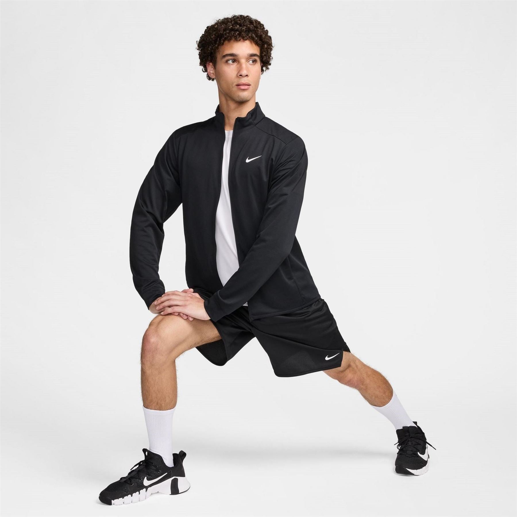 Nike Mock Neck Ribbed Cuff Performance Jacket