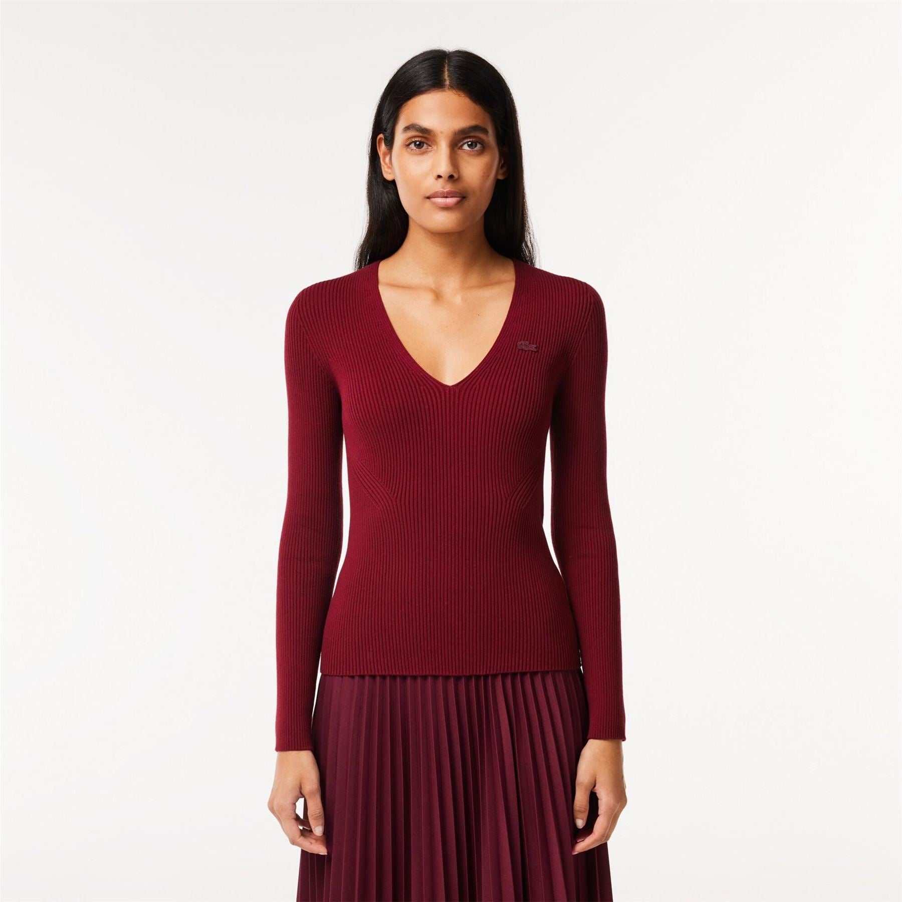 Lacoste Seamless Ribbed Crew Neck Jumper