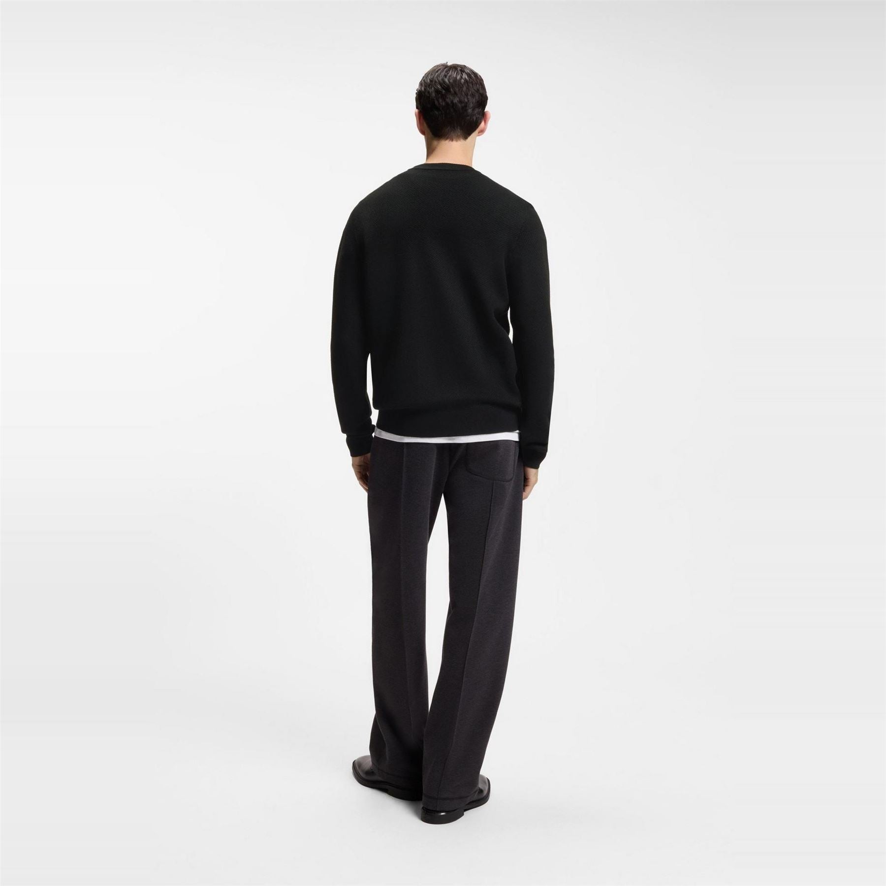 Hugo HUGO Crew Neck Wool Jumper with Logo Detail (Setal)