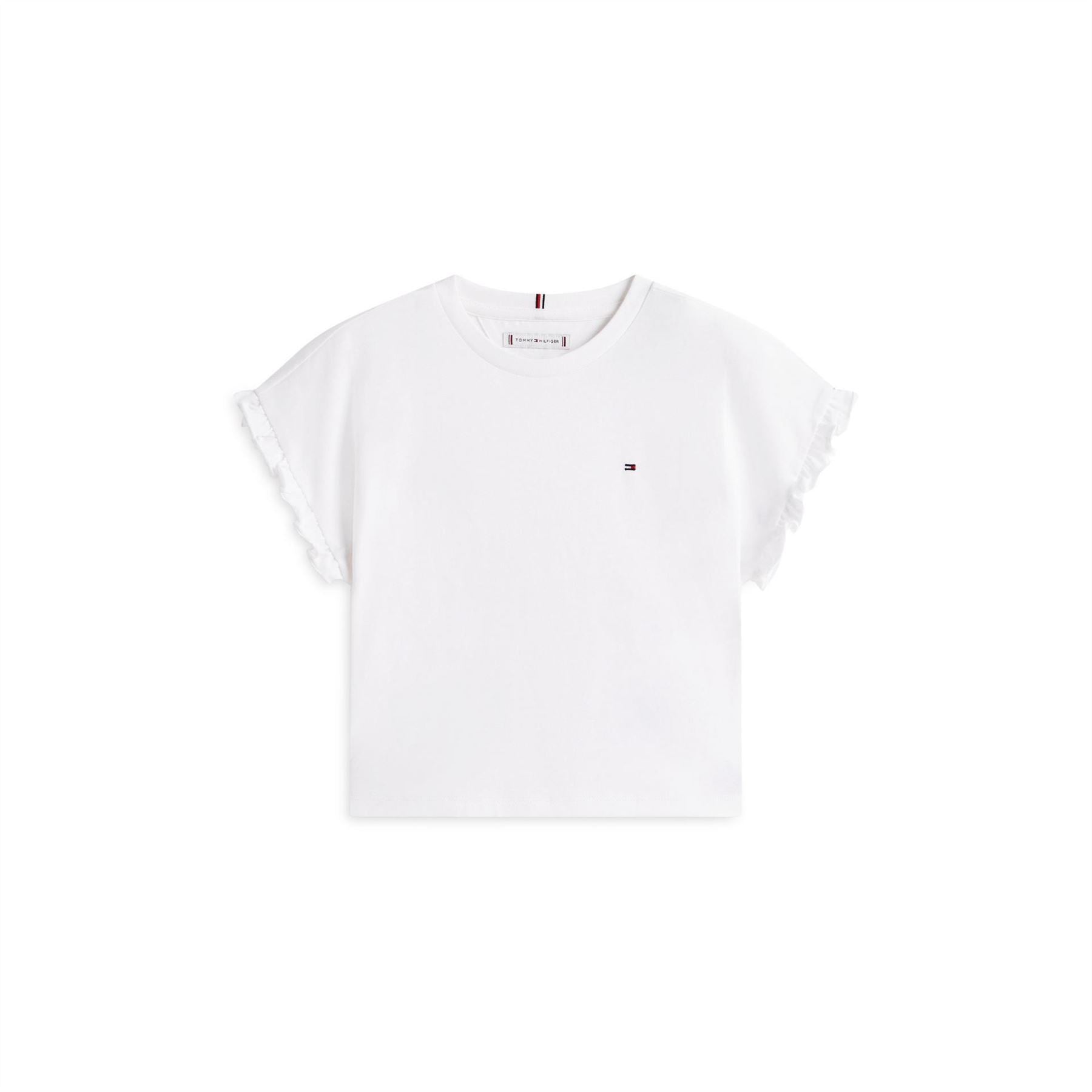 Tommy Hilfiger Essential Crew Neck Ruffle Sleeve T-Shirt