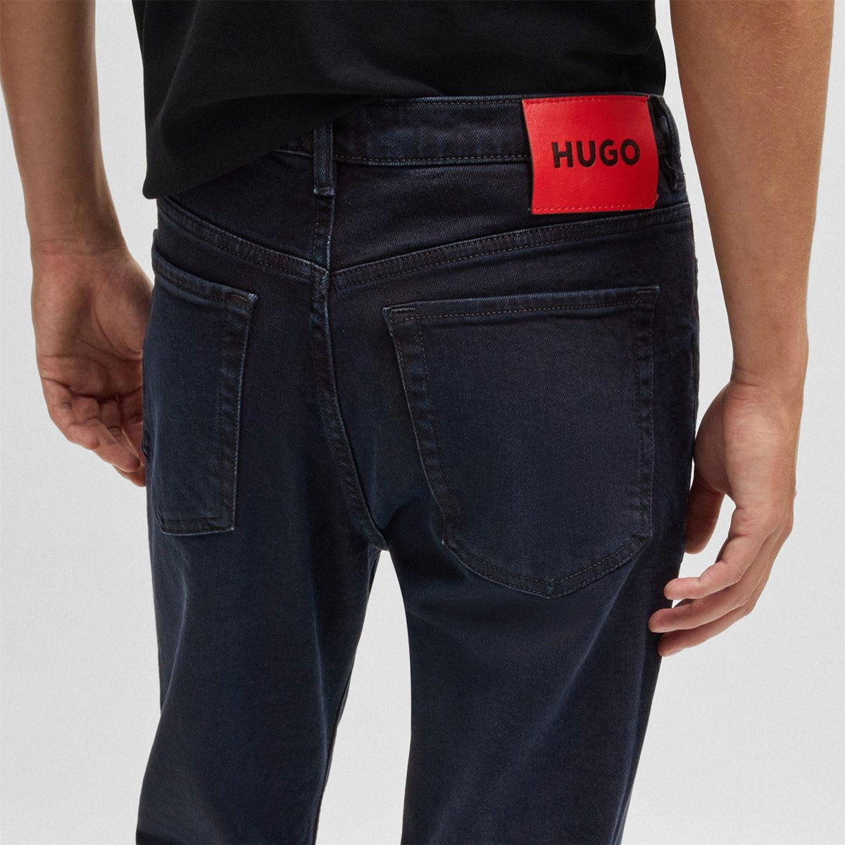 Hugo Tapered Fit Five Pocket Jeans