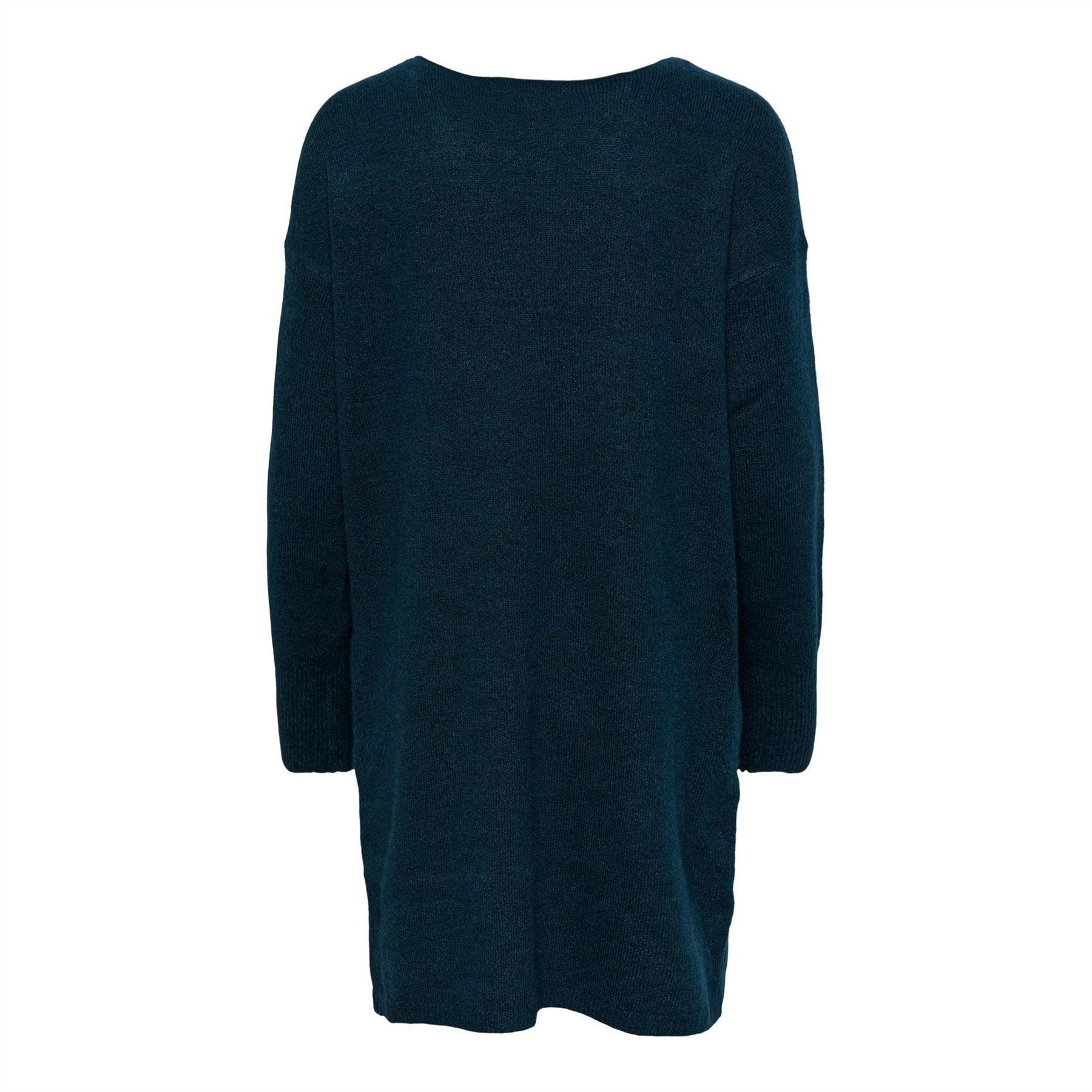 Pieces Knit Turtleneck Long Sleeve Midi Sweater Dress