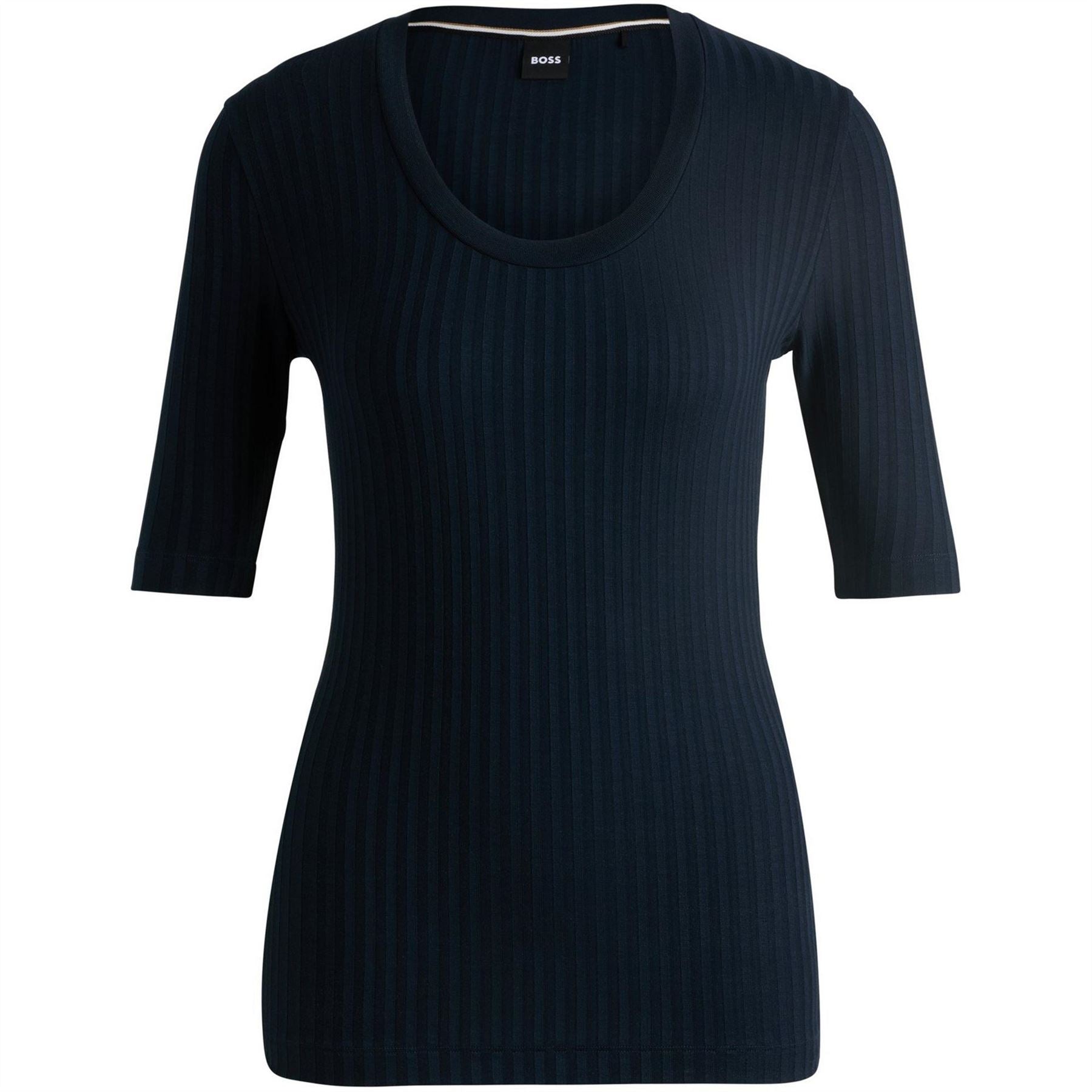 Boss Scoop Neck Three-Quarter Sleeve T-Shirt