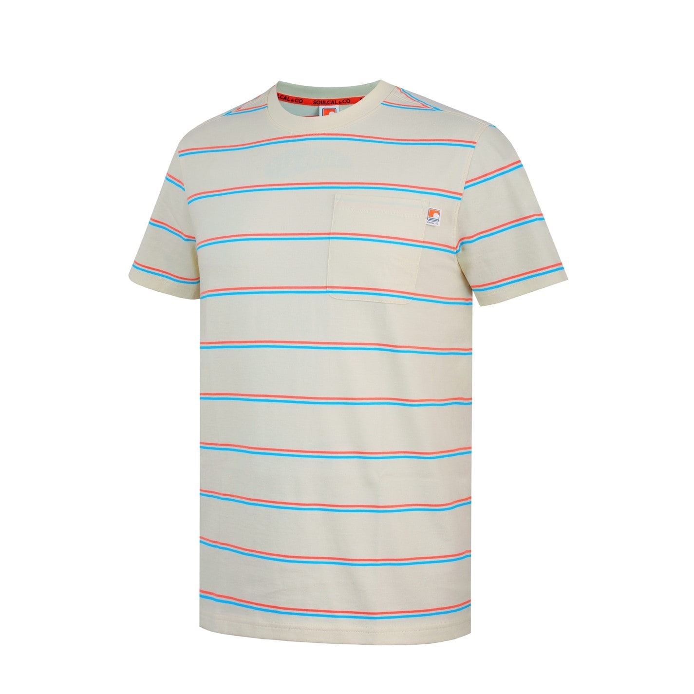 SoulCal Regular Fit Stripe Crew Neck T-Shirt