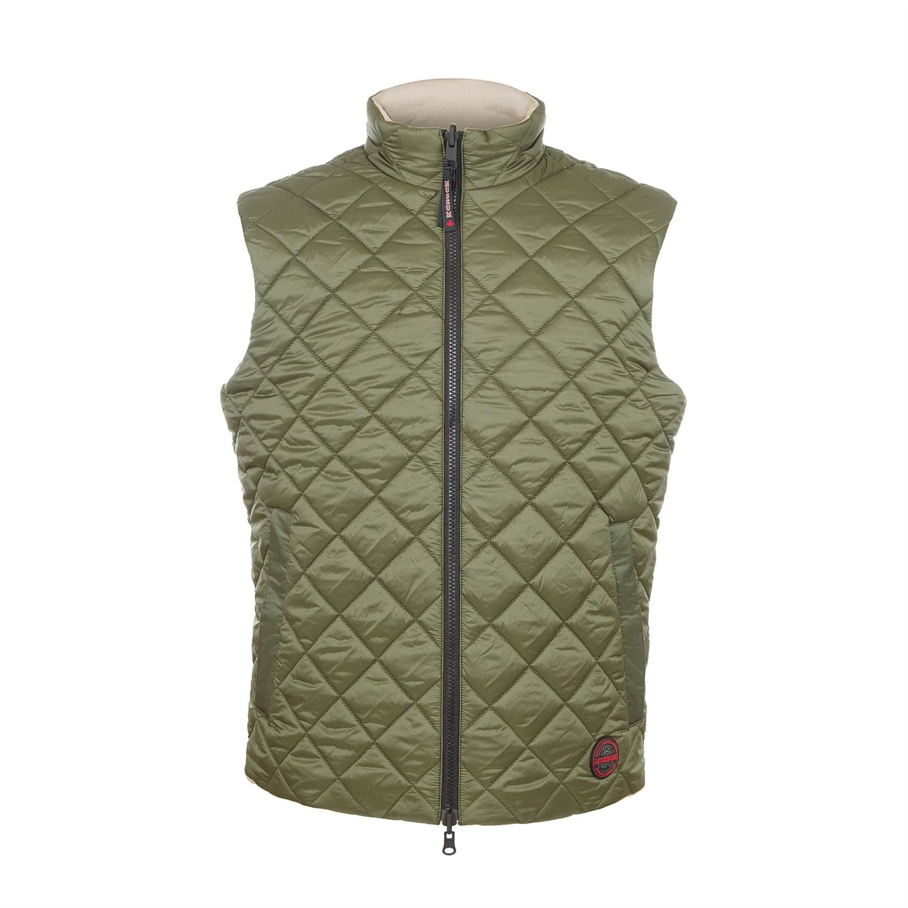 Museum Plaid Patterned Full Zipper Zipped Pocket Waist Coat