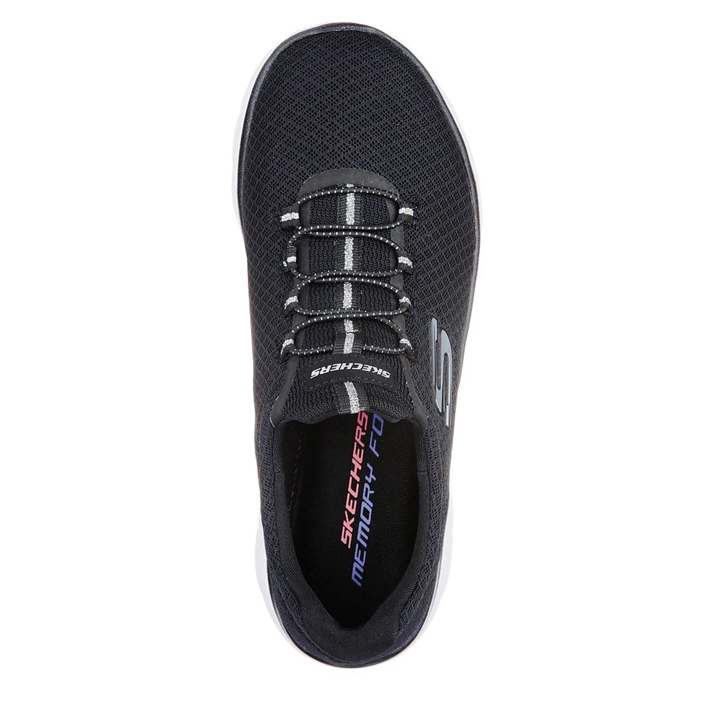 Skechers Mesh Bungee Slip On Memory Foam Low Top Trainers