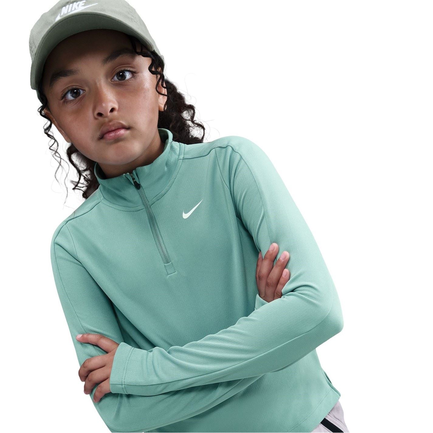 Nike Older Girls Dri Fit Long Sleeve Half Zip