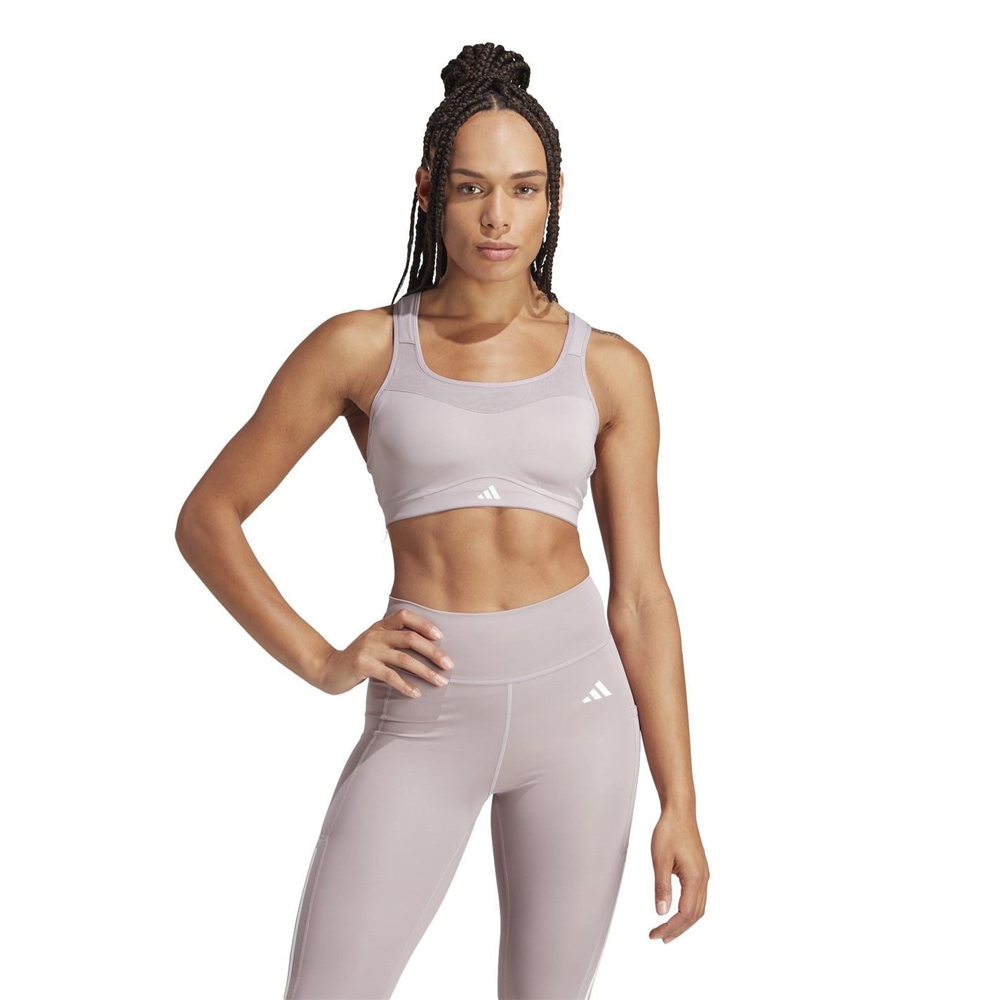 adidas Snug Fit Cropped Spaghetti Straps Sports Bra