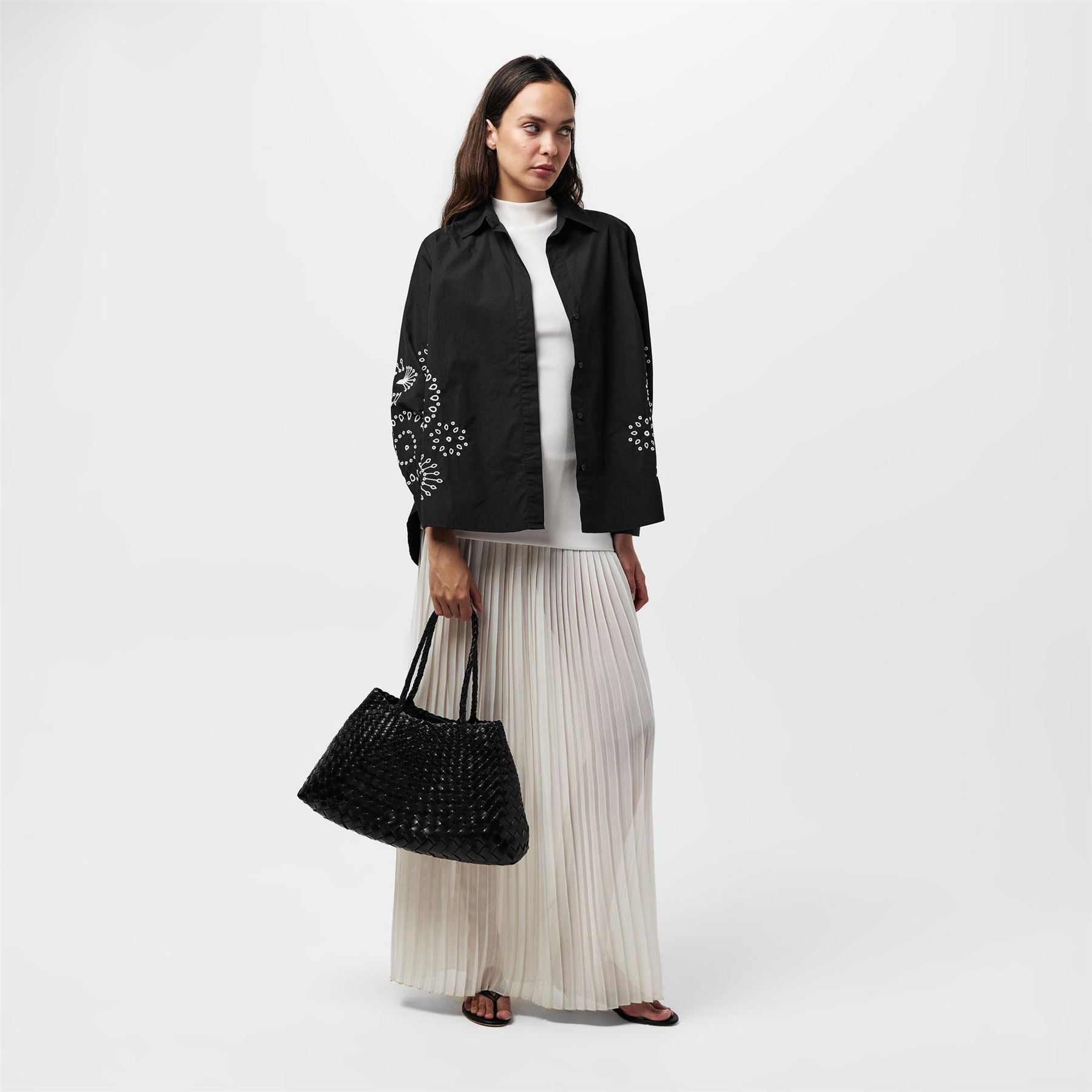 French Connection Cambria Embossed Long Sleeve Patterned Shirt