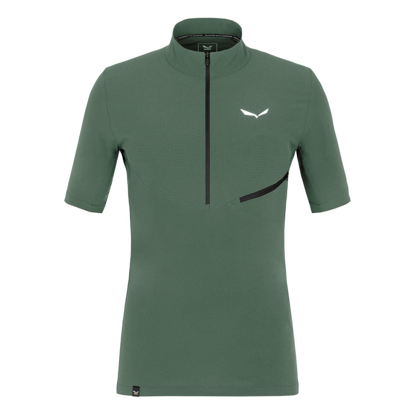 Salewa Half-Zip High Neck Regular Fit T-Shirt