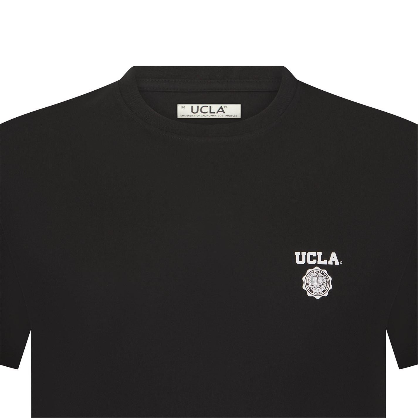 UCLA Logo Print Embroidered Regular Fit Short Sleeve Crew Neck T-Shirt