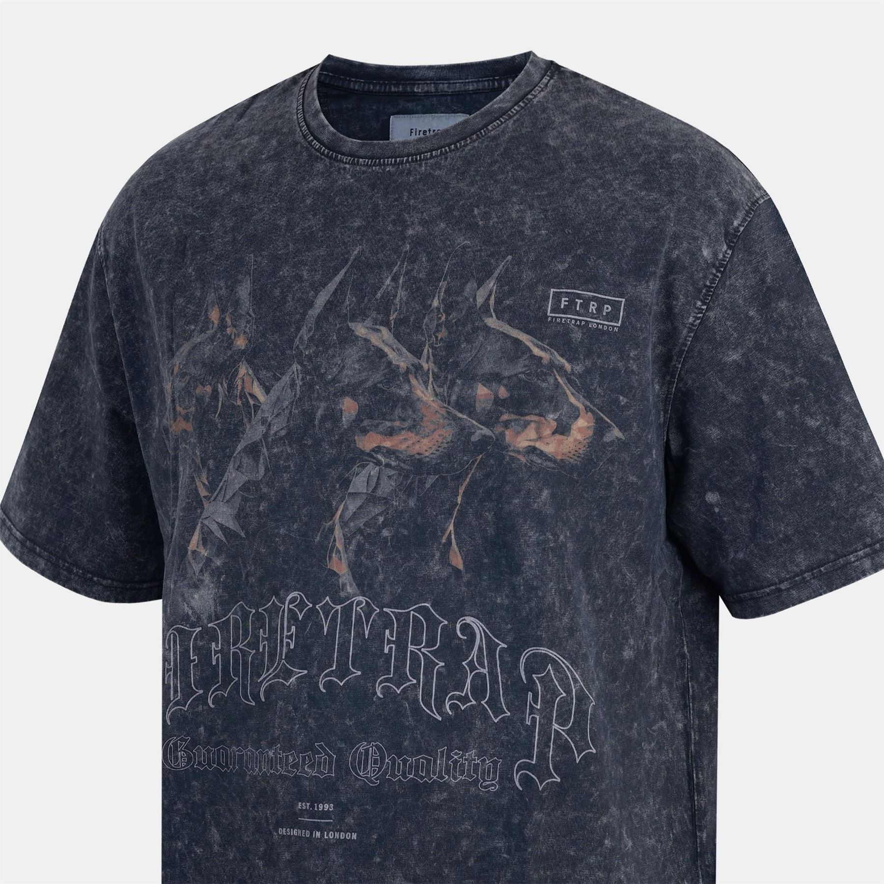Firetrap Acid Wash Oversized T-Shirt