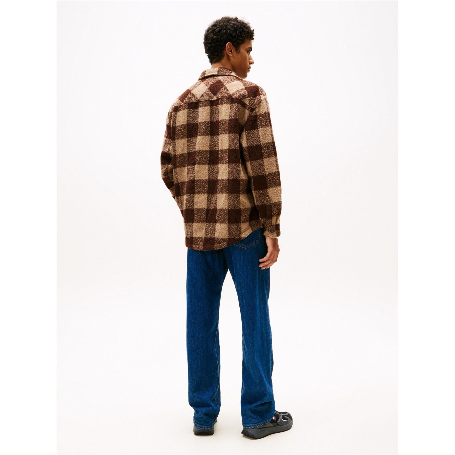 Tommy Jeans Plaid Patterned Chest Pocket Overshirt