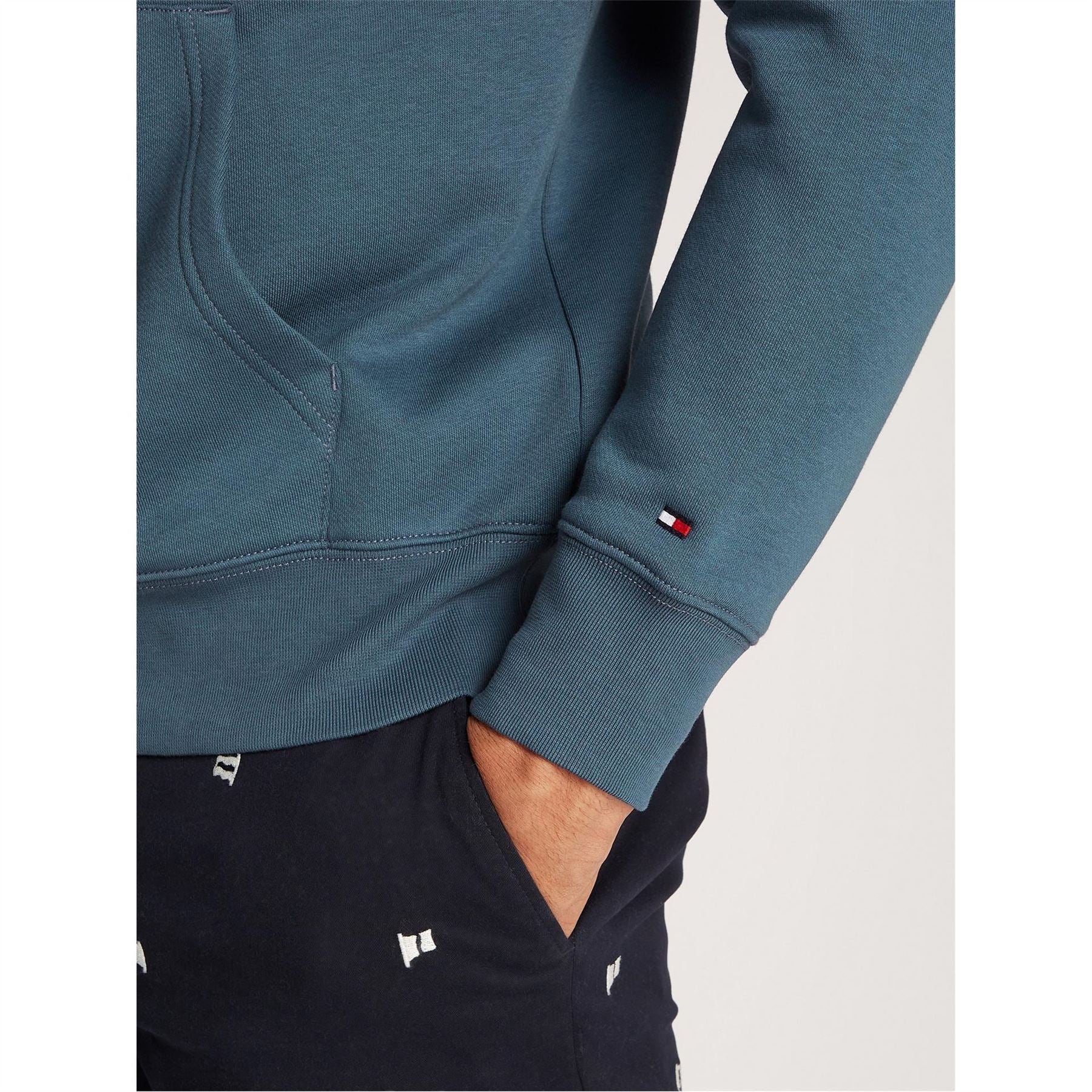 Tommy Hilfiger Hooded Logo Print Regular Fit Sweatshirt