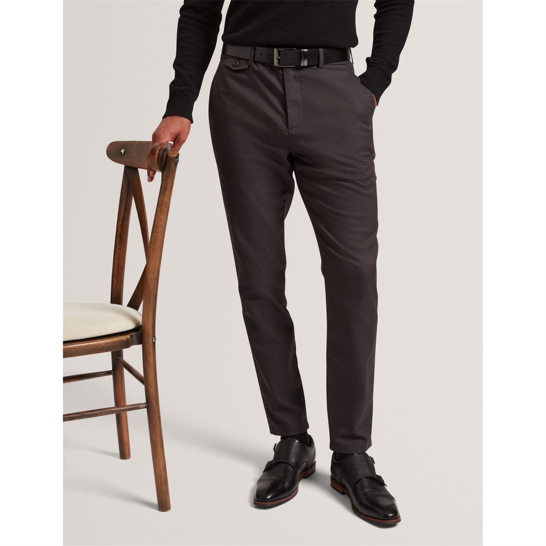 Ted Baker Houndstooth Slim Fit Trousers