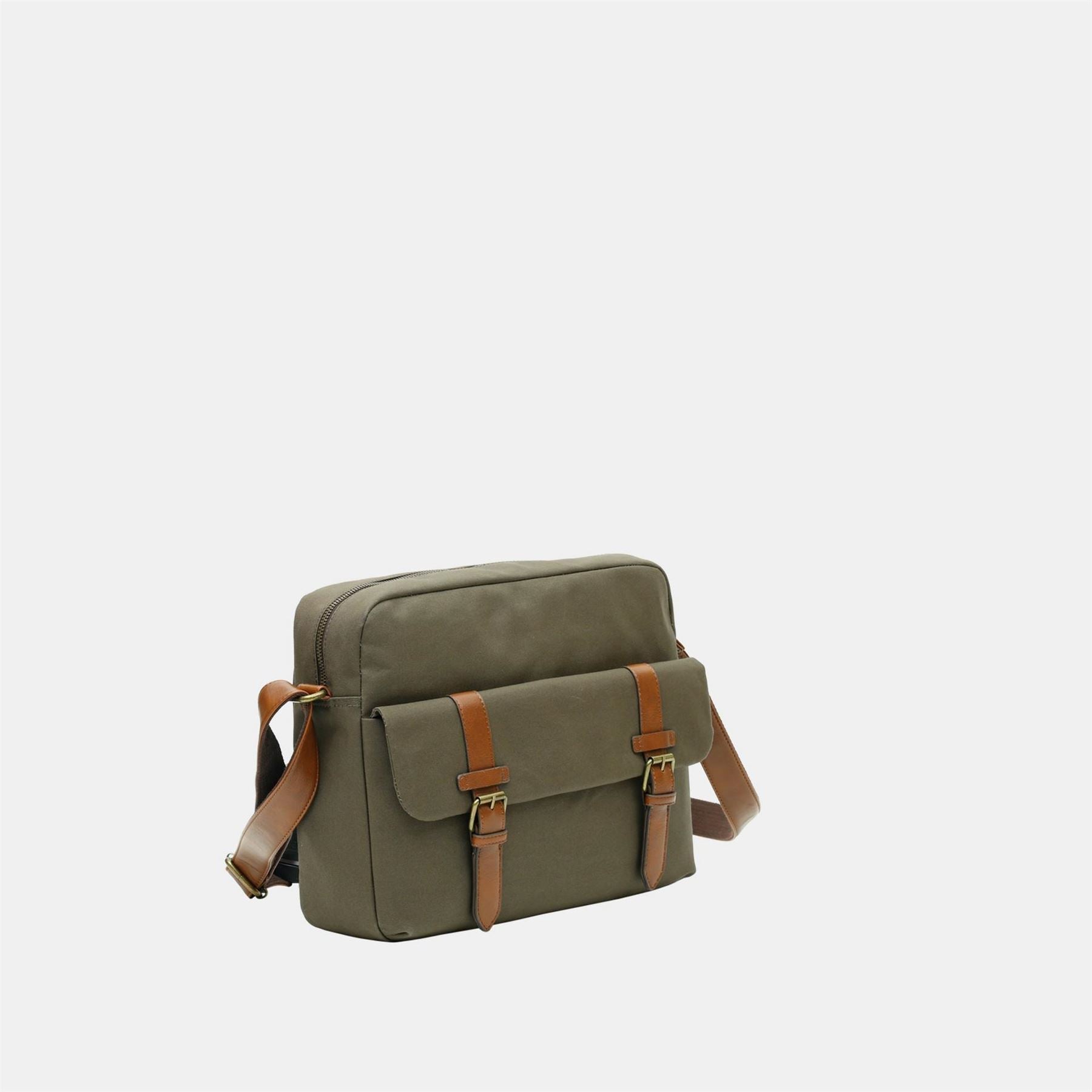 Firetrap Waxed Canvas Messenger Bag
