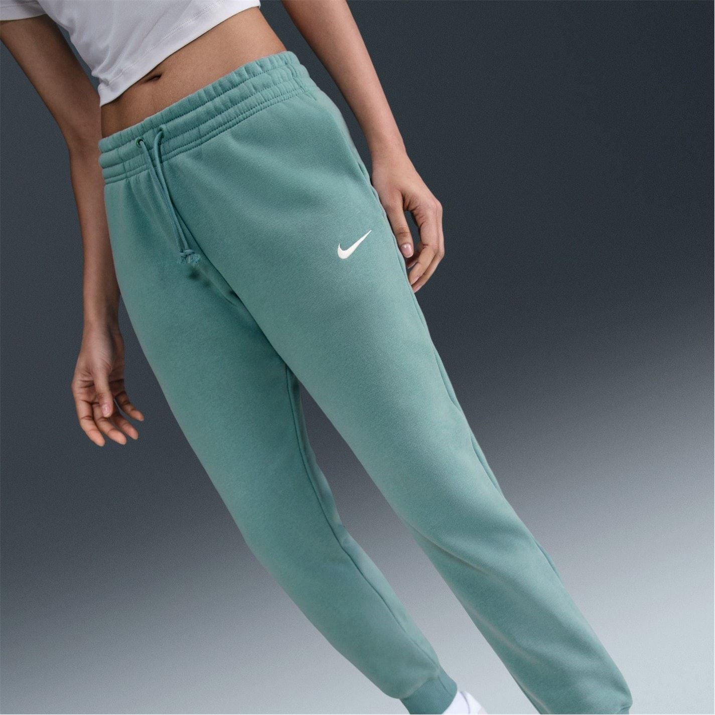 Nike Womens Sportswear Phoenix Fleece Mid Rise Sweatpants