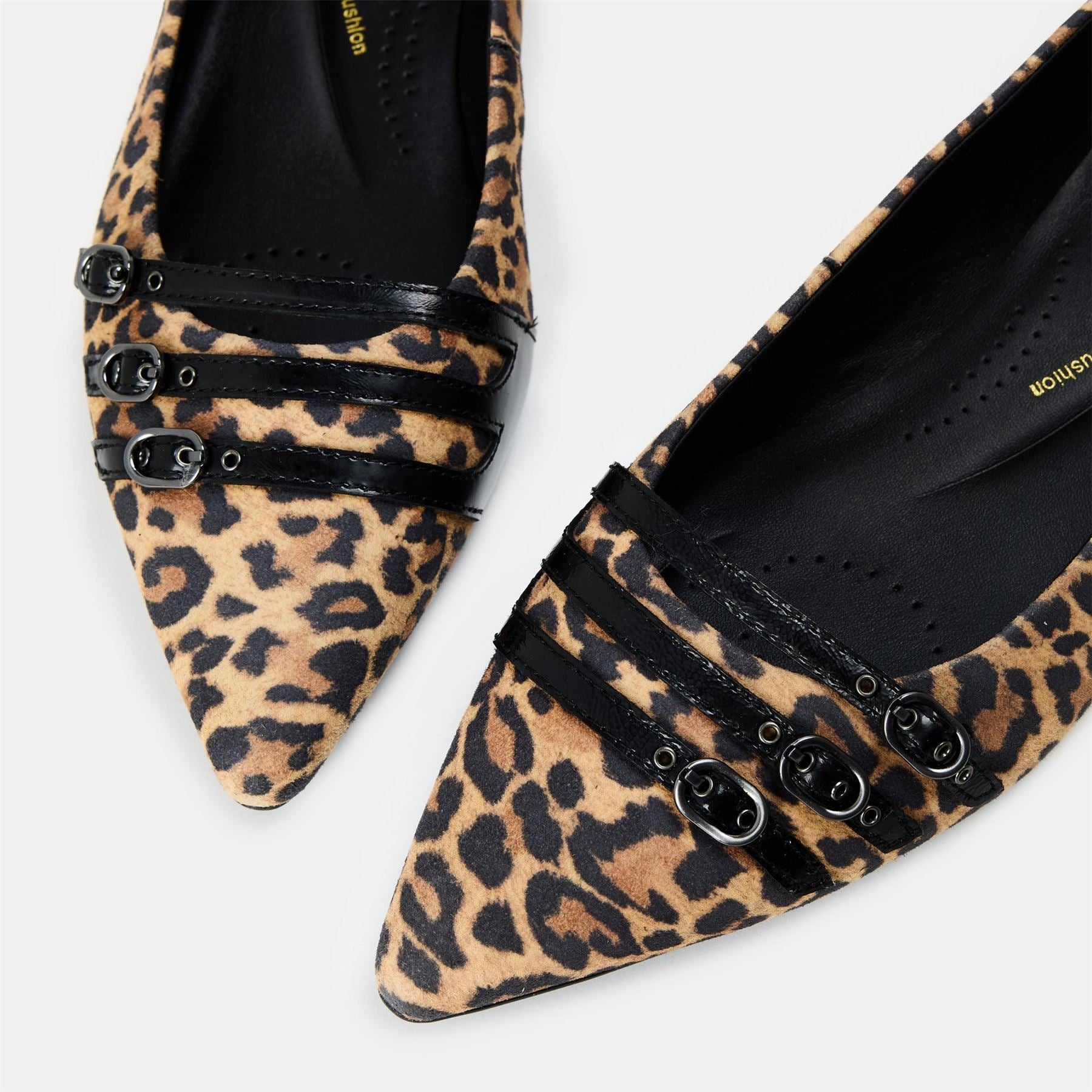Clarks Sensa15 Leopard Patterned Block Heel Pumps