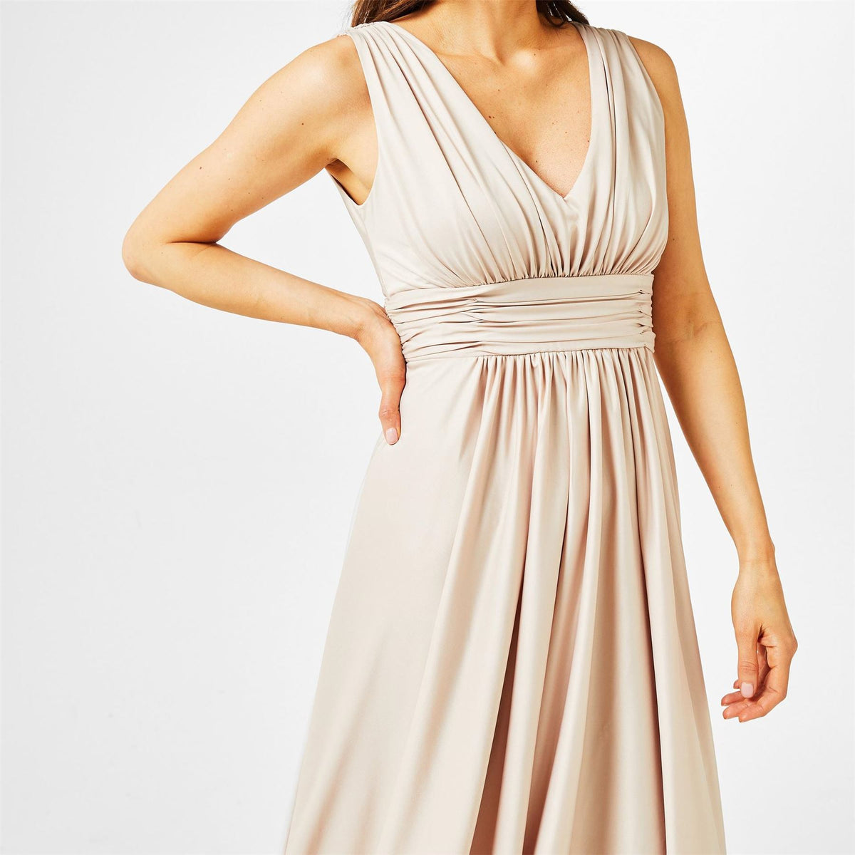 Biba Bridesmaid Dip Hem Maxi Dress