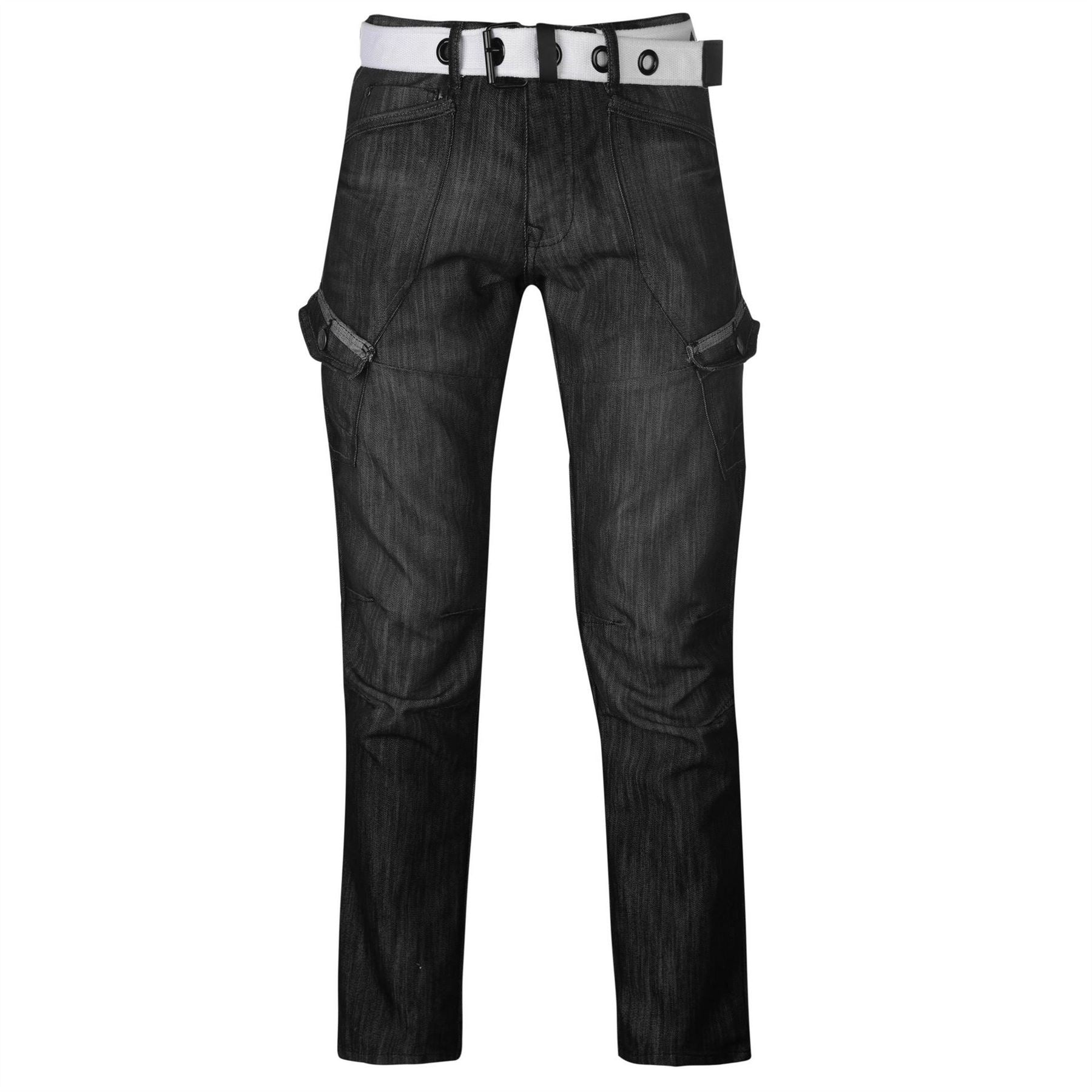 Airwalk Mens Belted Cargo Jeans