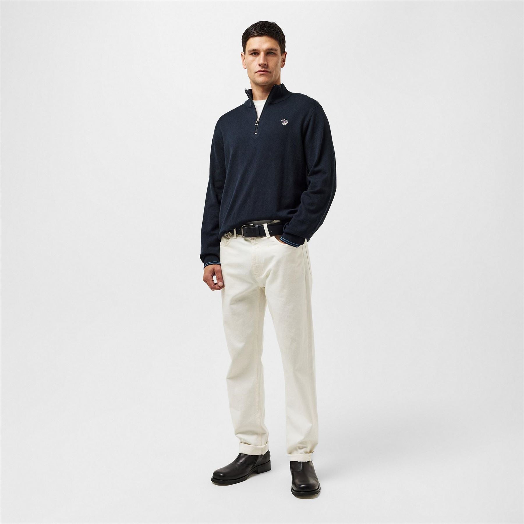 PS Paul Smith Logo Quarter Zip Sweater