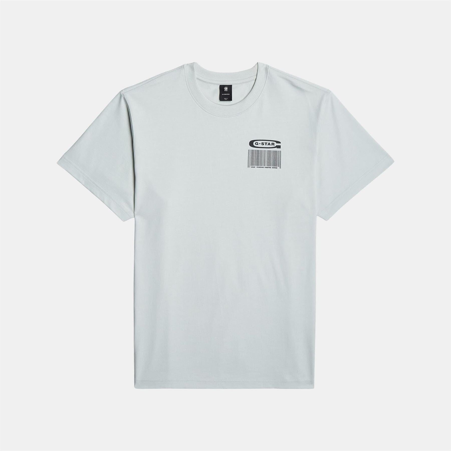 G Star Barcode Graphic Crew Neck Short Sleeve T-Shirt