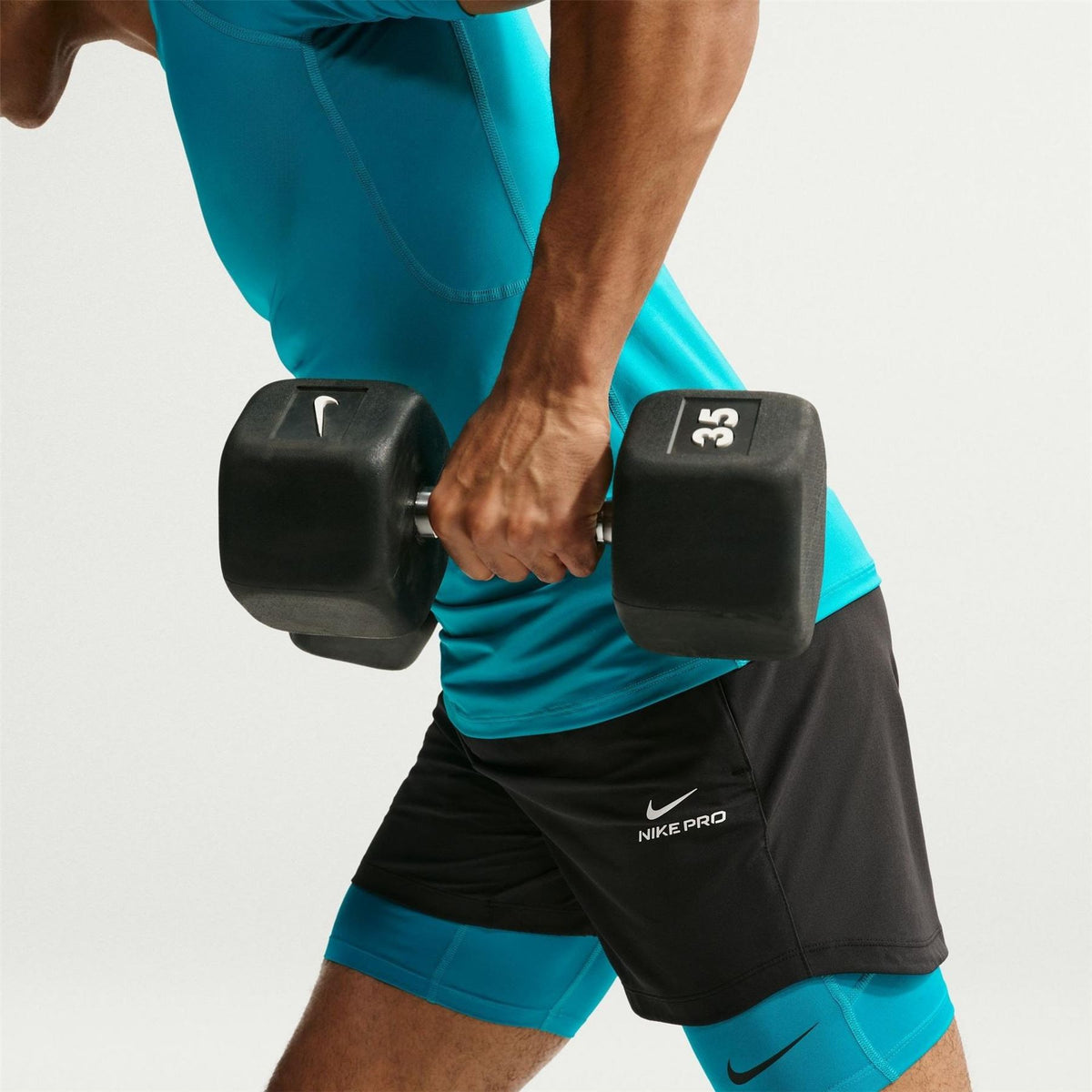 Nike Pro Long Dri Fit Compression Gym Shorts