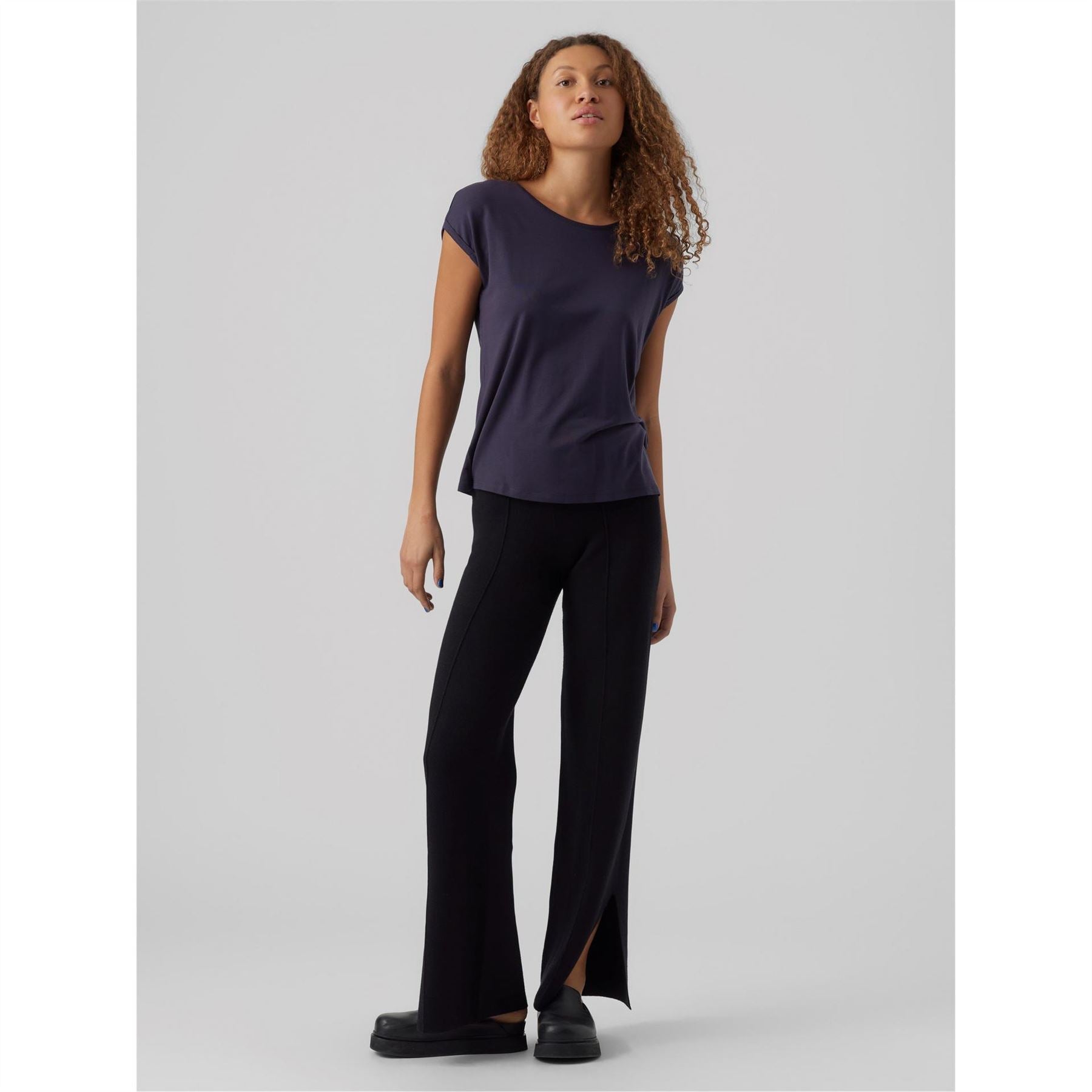 Vero Moda Womens Ava Plain Short Sleeve T-Shirt