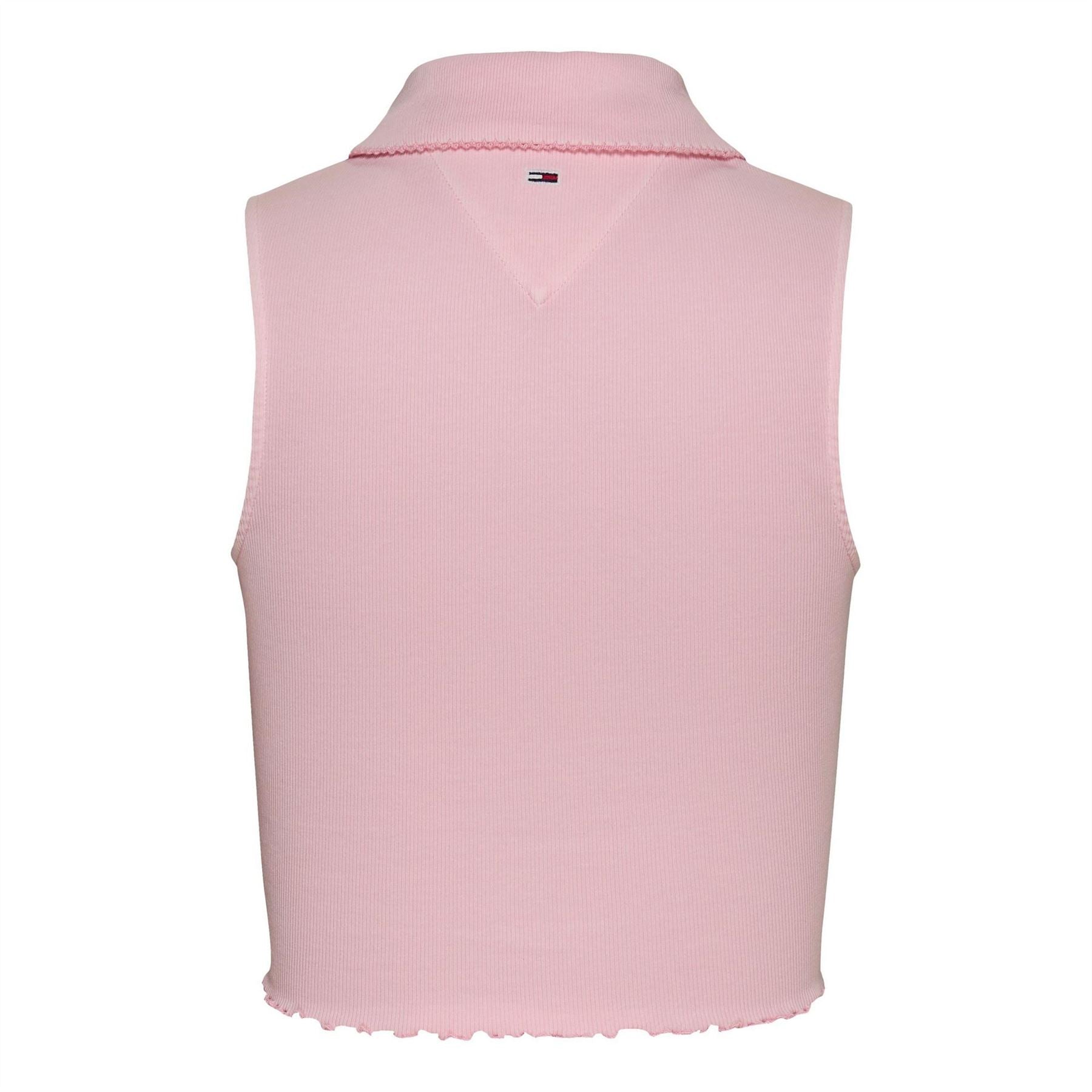 Tommy Jeans Cropped Short Sleeve Polo Shirt