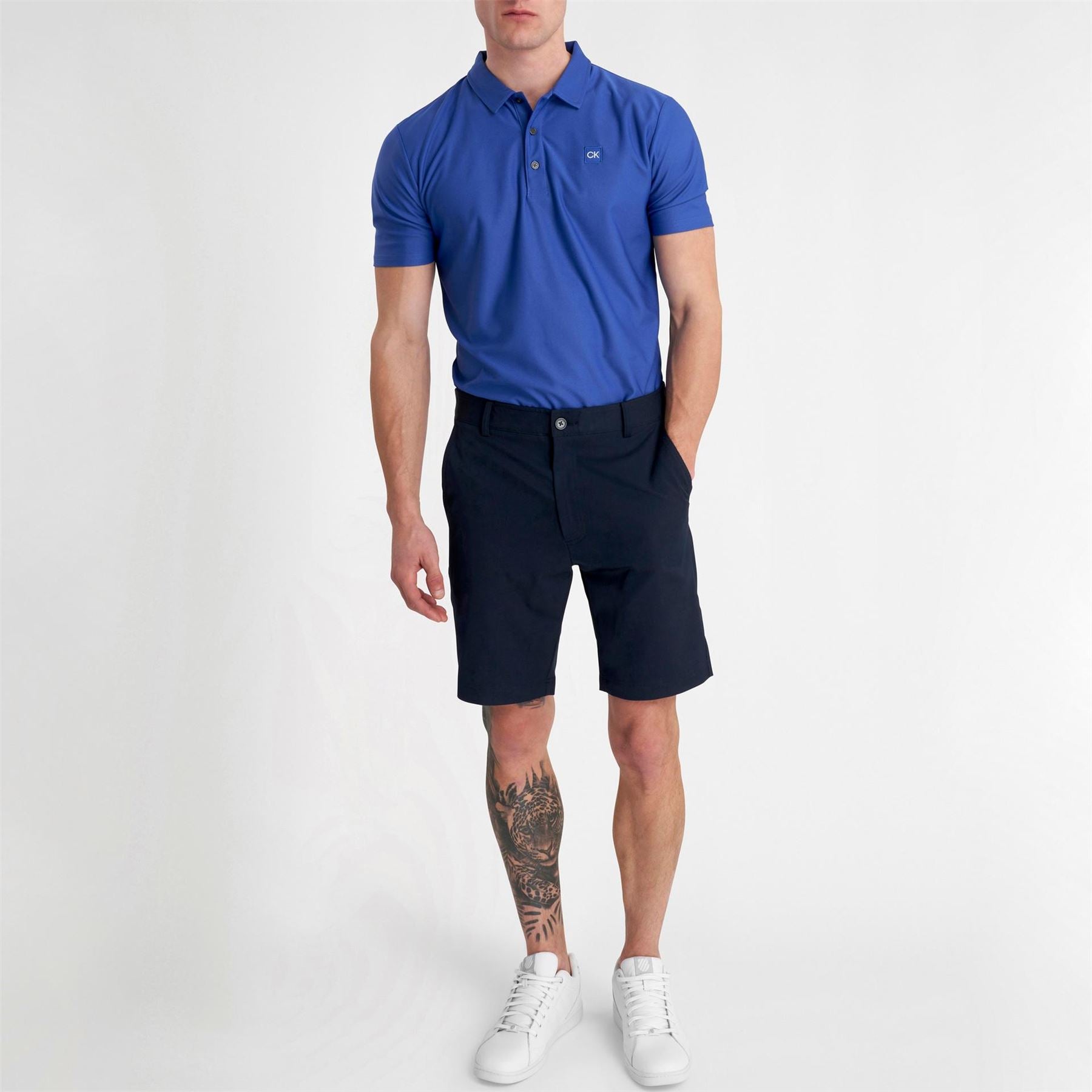 Calvin Klein Golf Logo Print Chino Bermuda Shorts