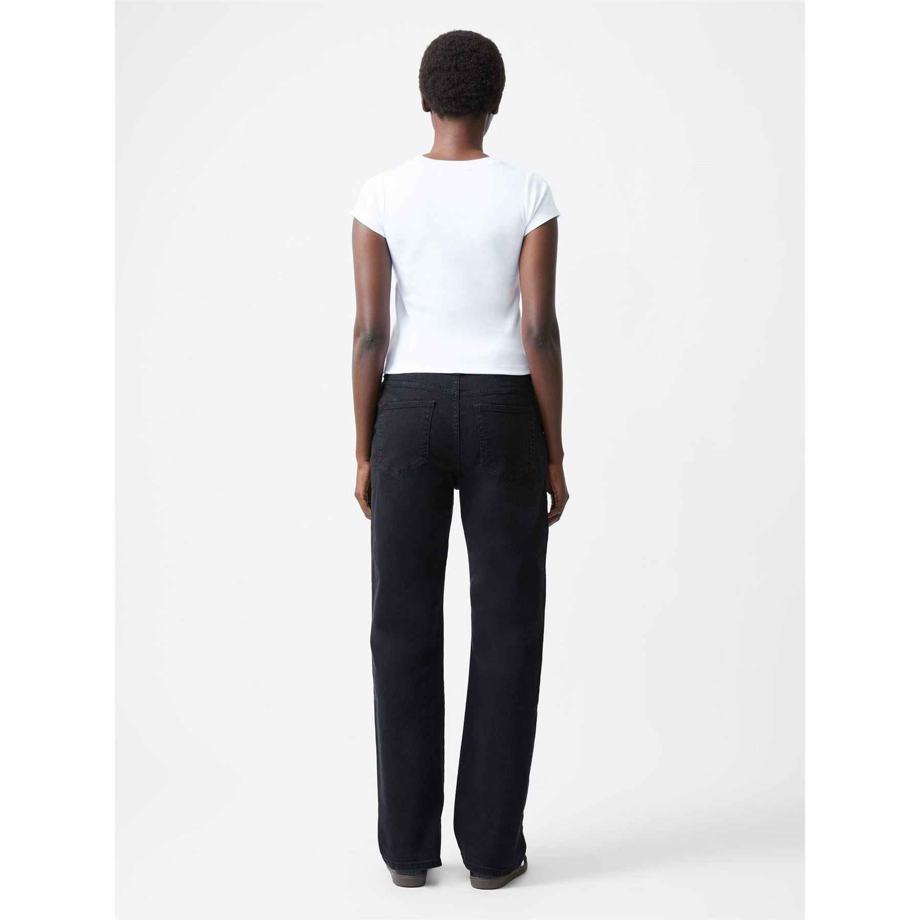 FCUK Cropped Crew Neck Short Sleeve T-Shirt